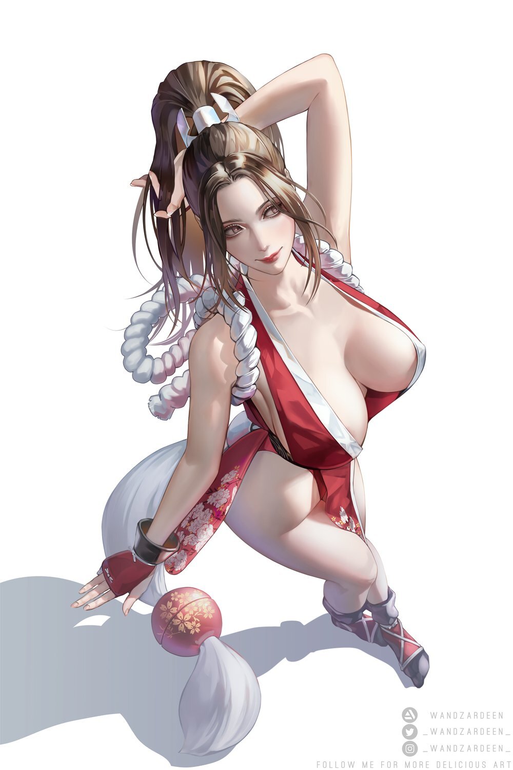 Mai Shiranui - NSFW, Art, Girls, Mai Shiranui, The king of fighters, Boobs, Hand-drawn erotica, Games, Drawing