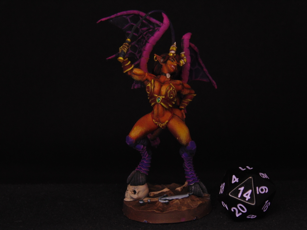 Succubus - miniature for 3D printing - My, Dungeons & dragons, Painting miniatures, 3D печать, World of warcraft, Warcraft, Miniature, Blizzard, Figurines, Craft, 3D modeling, Longpost, 