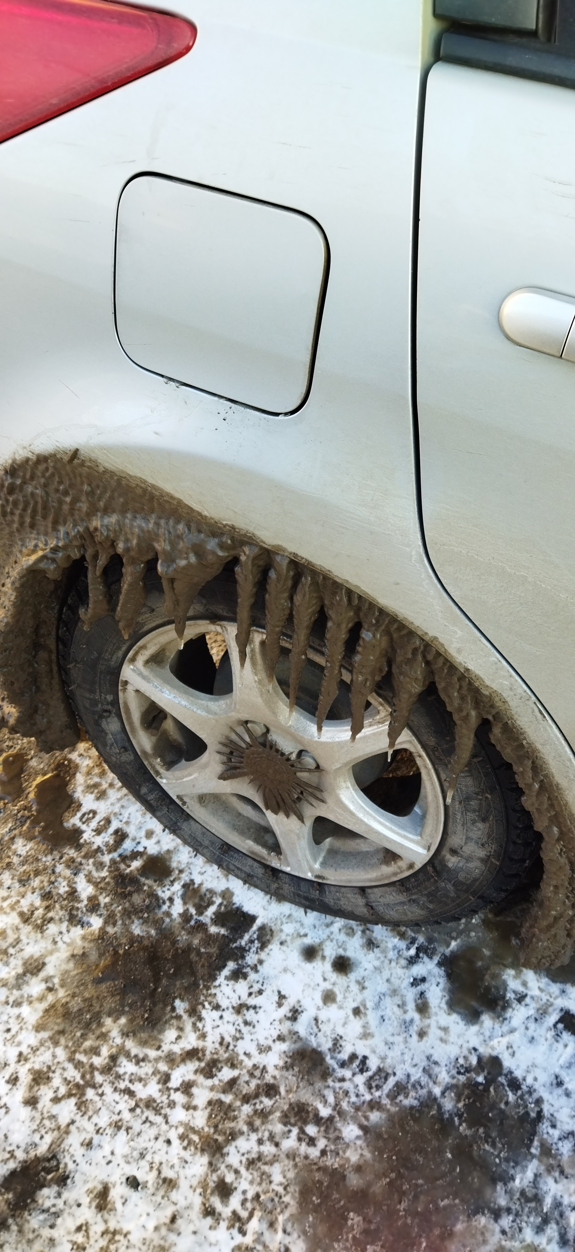 The weather creates... - My, Dirt, Bad weather, Car, Ice, Motorists, Longpost, 