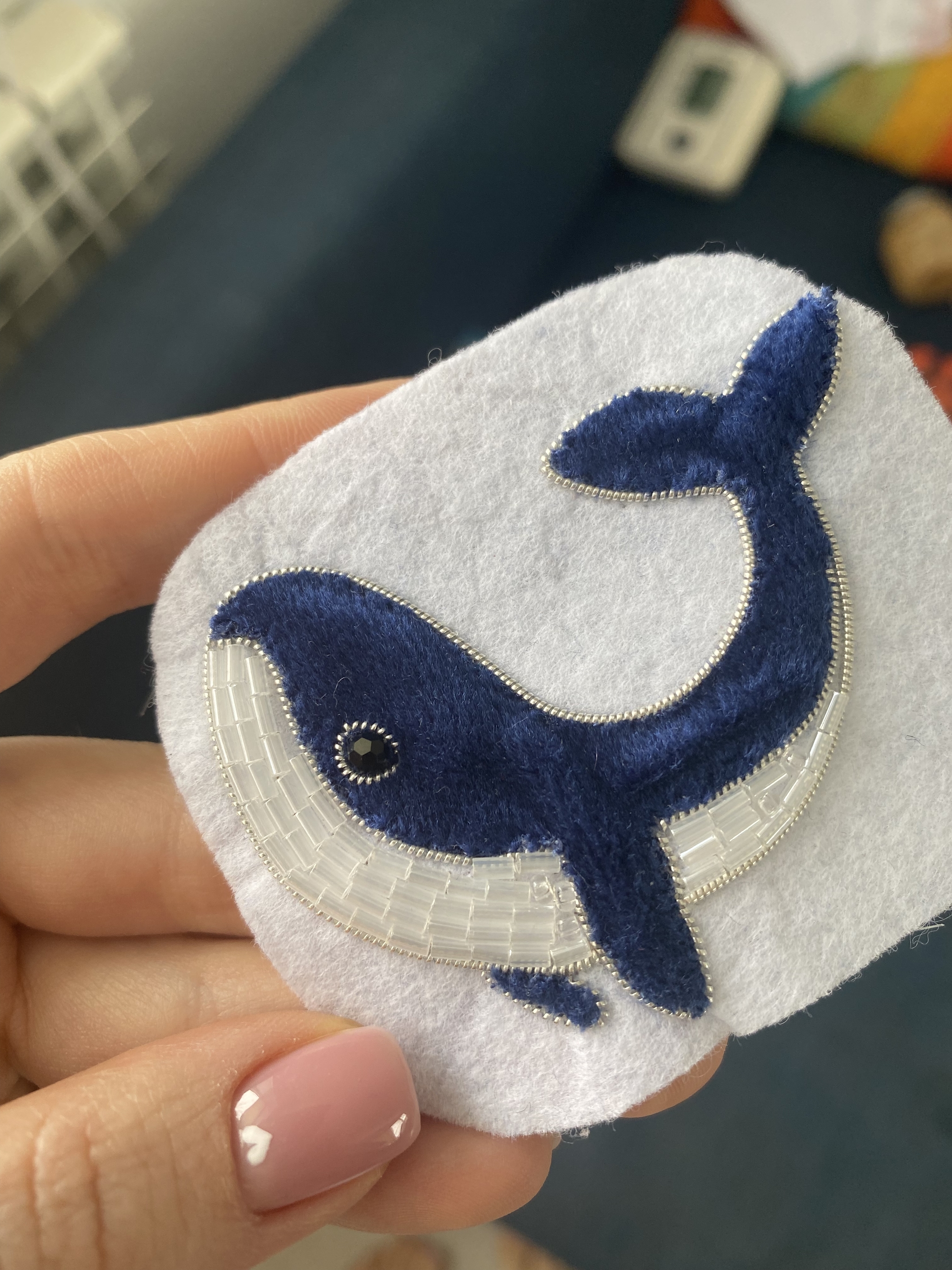 The process of creating a whale brooch - My, Needlework, Needlework with process, Hobby, Longpost, 