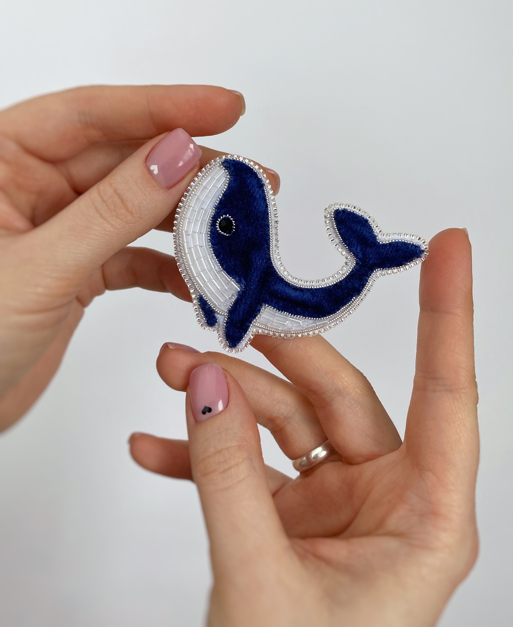 The process of creating a whale brooch - My, Needlework, Needlework with process, Hobby, Longpost, 