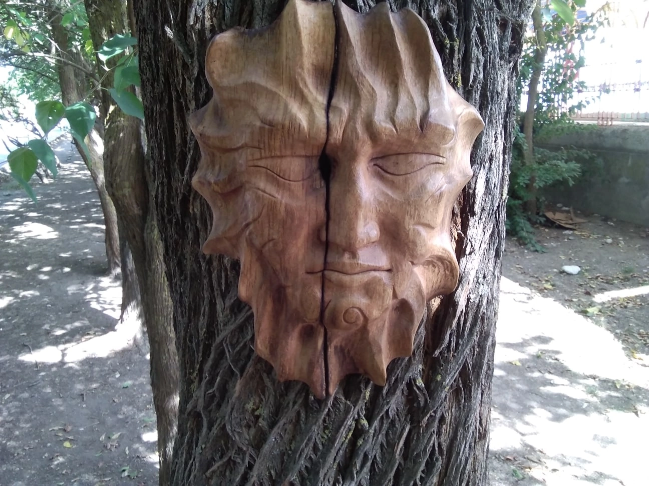 And again from old products - My, Wood carving, Sculpture, Presents, Souvenirs, Tree, Handmade, Woodworking, Interior, Mask, Longpost, Needlework without process, 