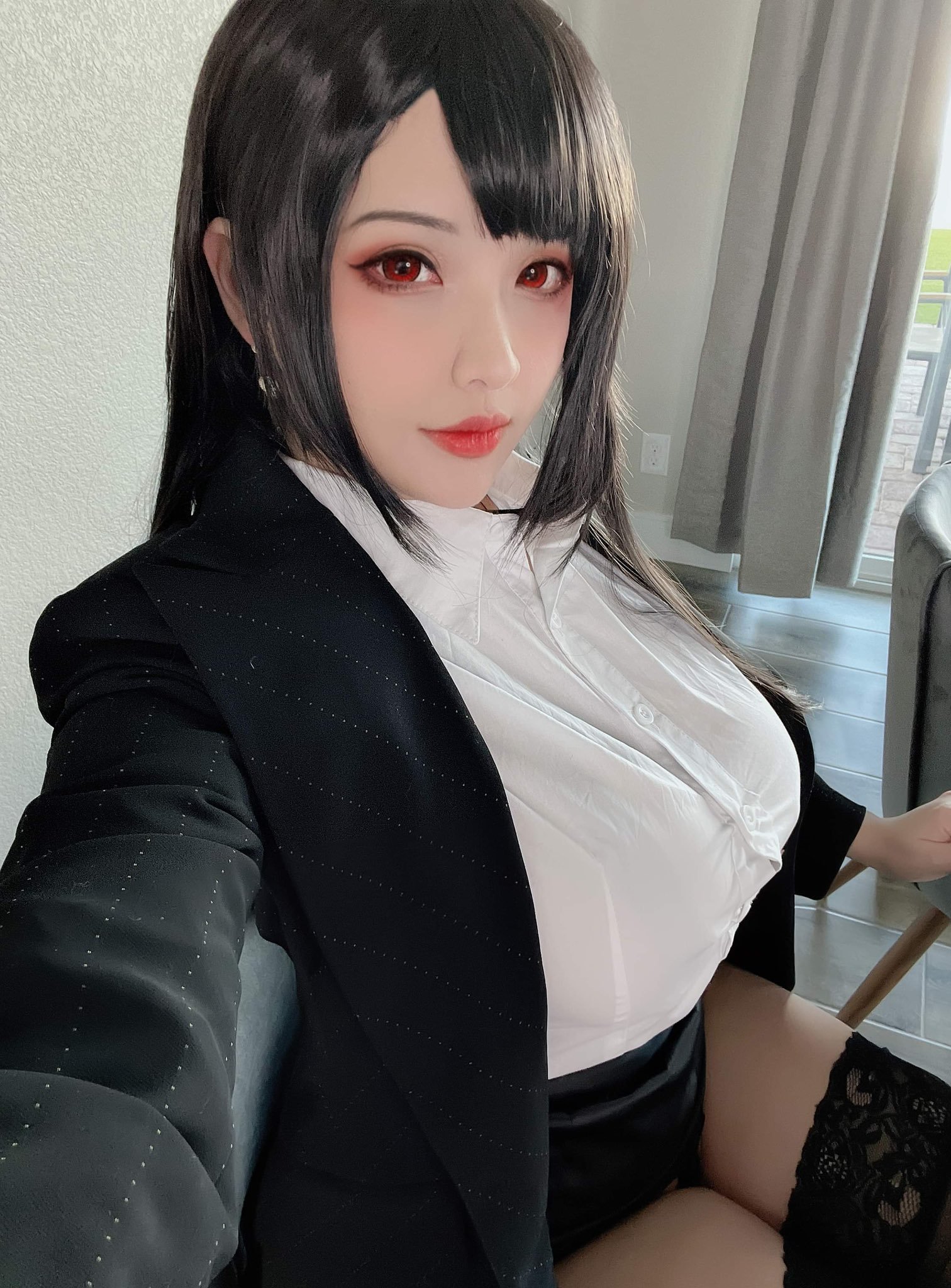 Senat Tifa от Hana Bunny - NSFW, Девушки, Азиатка, Tifa Lockhart, Эротика, Нижнее белье, Сиськи, Чулки, Hana Bunny, Длиннопост, 