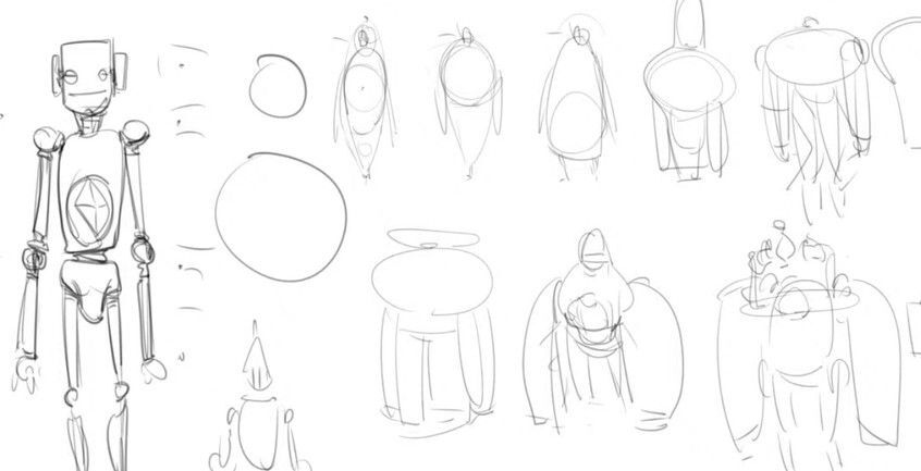 How to generate ideas for concept art – on the example of a robot - My, Gamedev, Games, Xyz, Concept Art, Painting, Drawing, Drawing process, Sketch, Characters (edit), Beginner artist, Sketch, Longpost