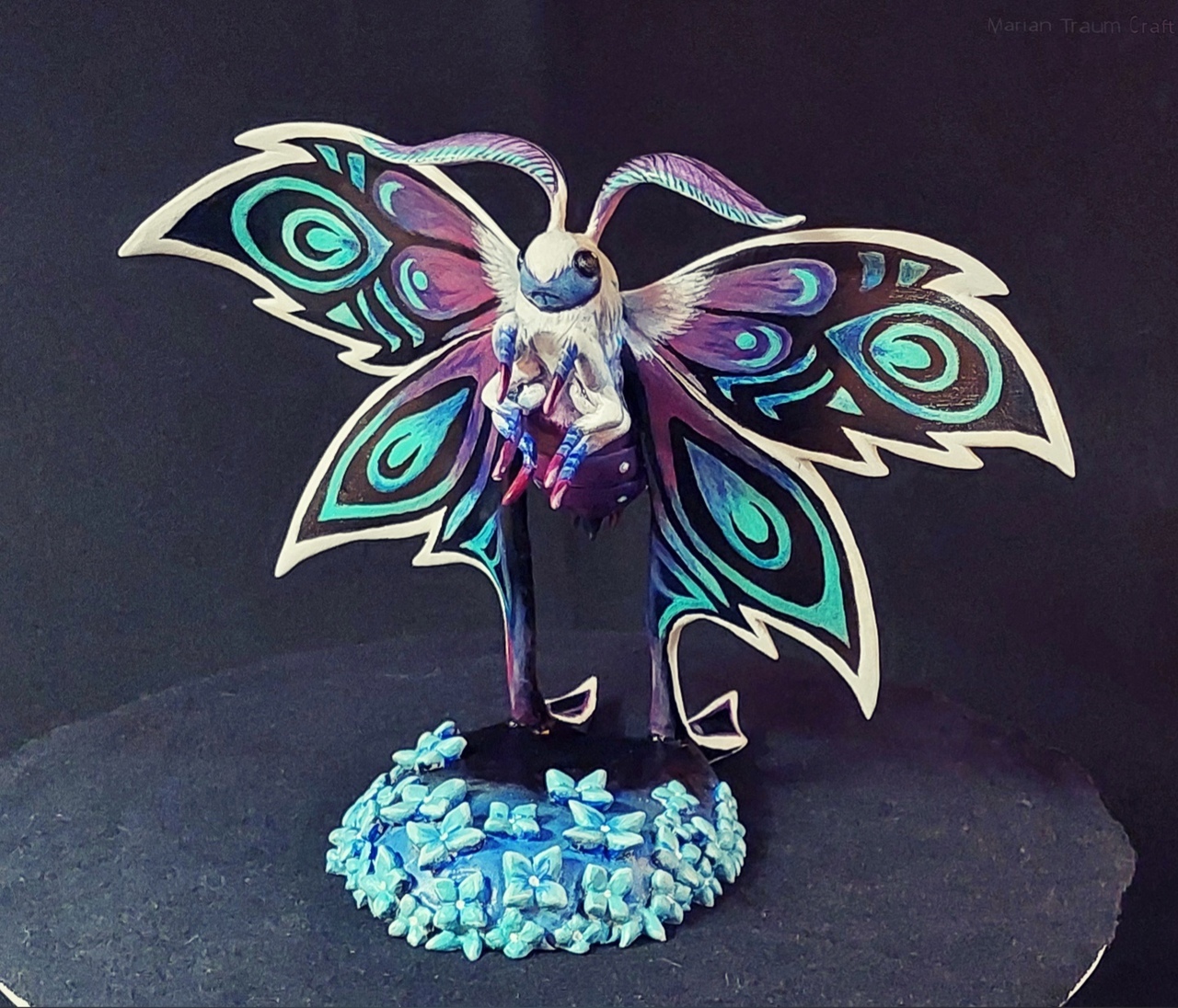 The Sparkling Ardenveld Moth from World of Warcraft - My, Figurines, Needlework, Handmade, Лепка, With your own hands, World of warcraft, Games, Craft, Polymer clay, Fantasy, Creation, Art, Butterfly, Butterfly, Needlework with process, Video, Longpost, 