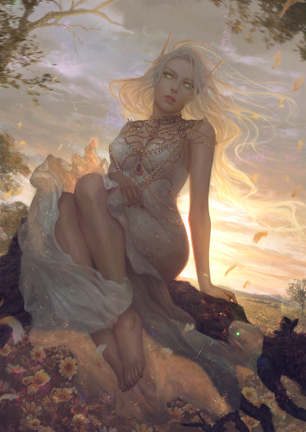 Ina Wong - Art, Fantasy, Magic, Monster, Characters (edit), Elves, Longpost, , Ina Wong