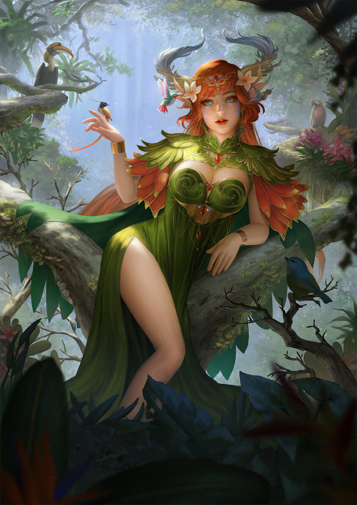 Ina Wong - Art, Fantasy, Magic, Monster, Characters (edit), Elves, Longpost, , Ina Wong