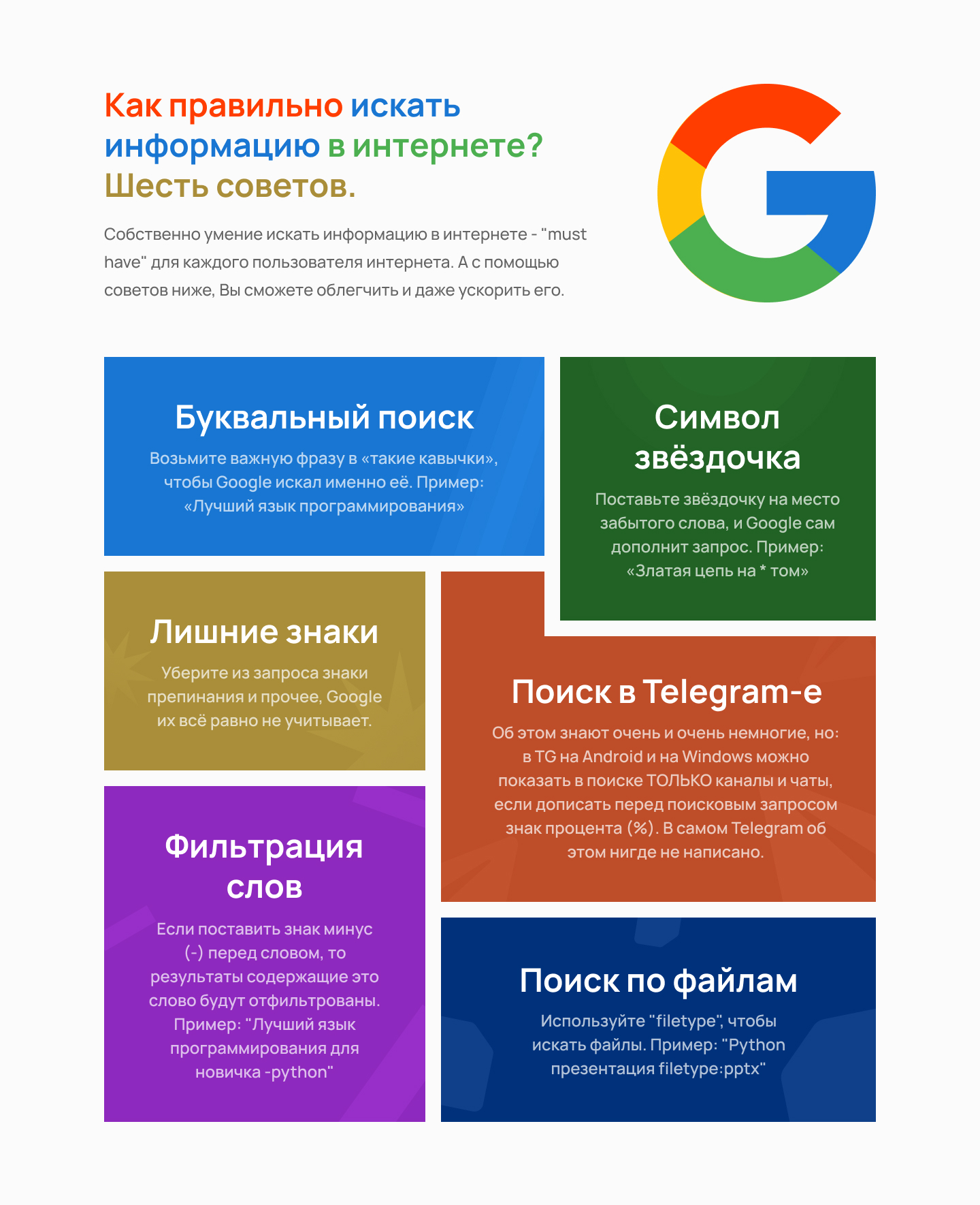 Методичка Как правильно гуглить - Моё, Урок, Google, Обучение, Образование, 