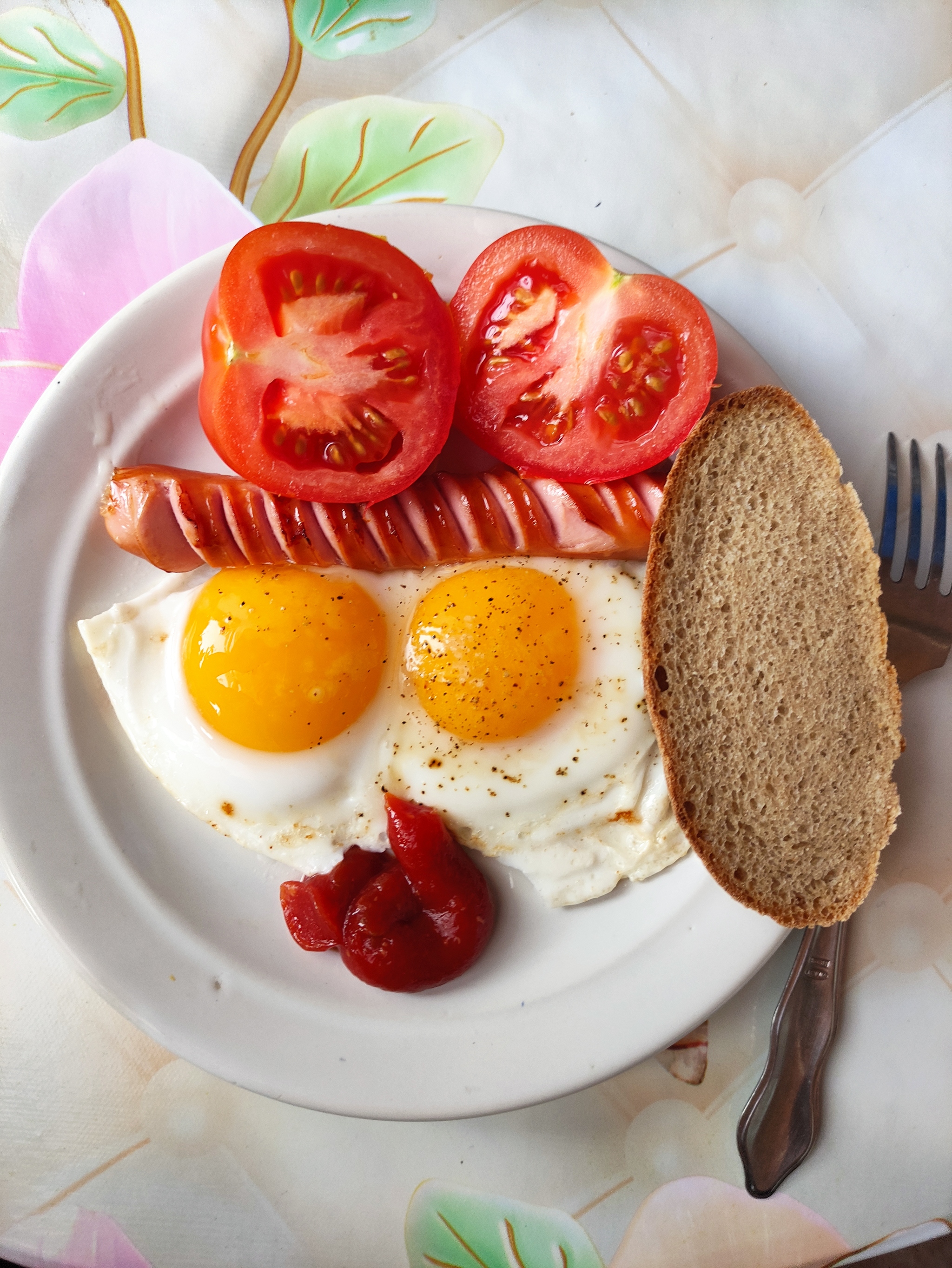 That's almost an English breakfast. - Cooking, Men's cooking, Food, Breakfast, 