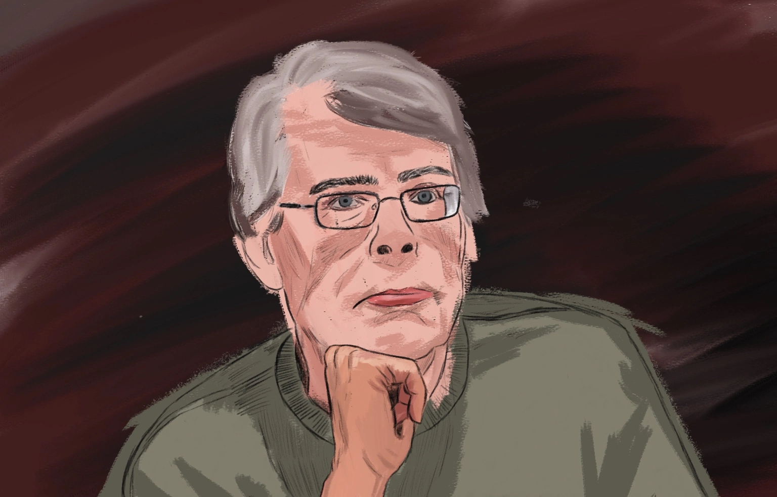 Stephen King - Stephen King, Drawing, Portrait, Art, Hobby, Artist, Sketch, 