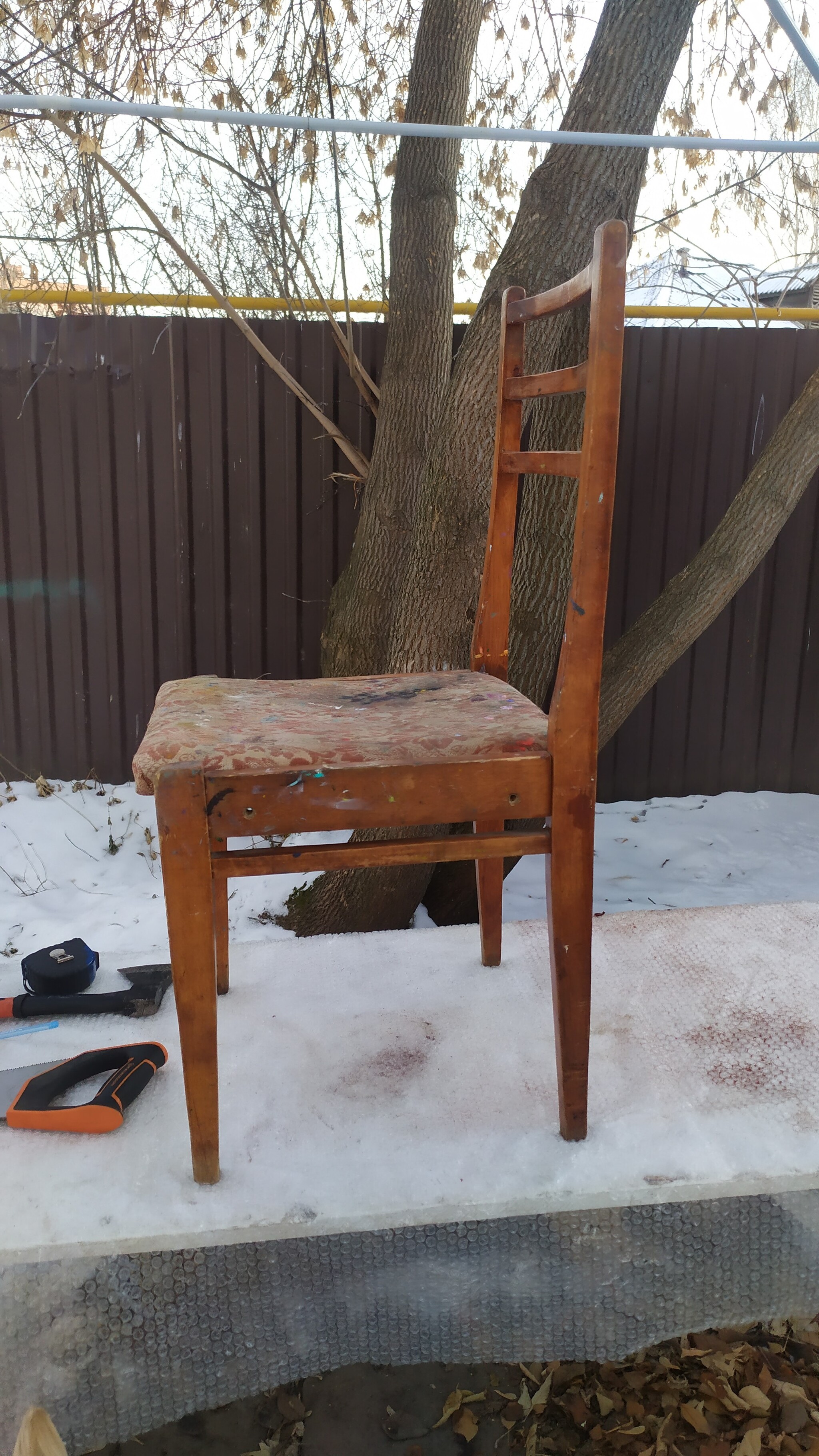 Деревянный стул для кухни из мебельного щита своими руками