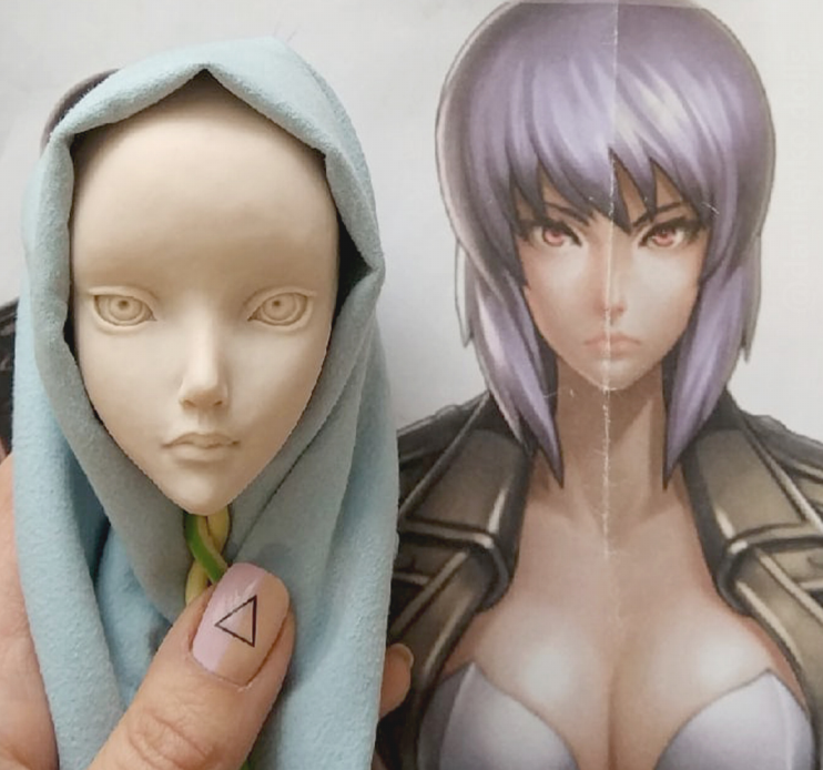 Motoko Kusanagi Ghost in the Shell - My, Kusanagi motoko, Anime, Ghost in armor, Doll, Figurines, Needlework with process, Лепка, Polymer clay, Craft, Longpost, 