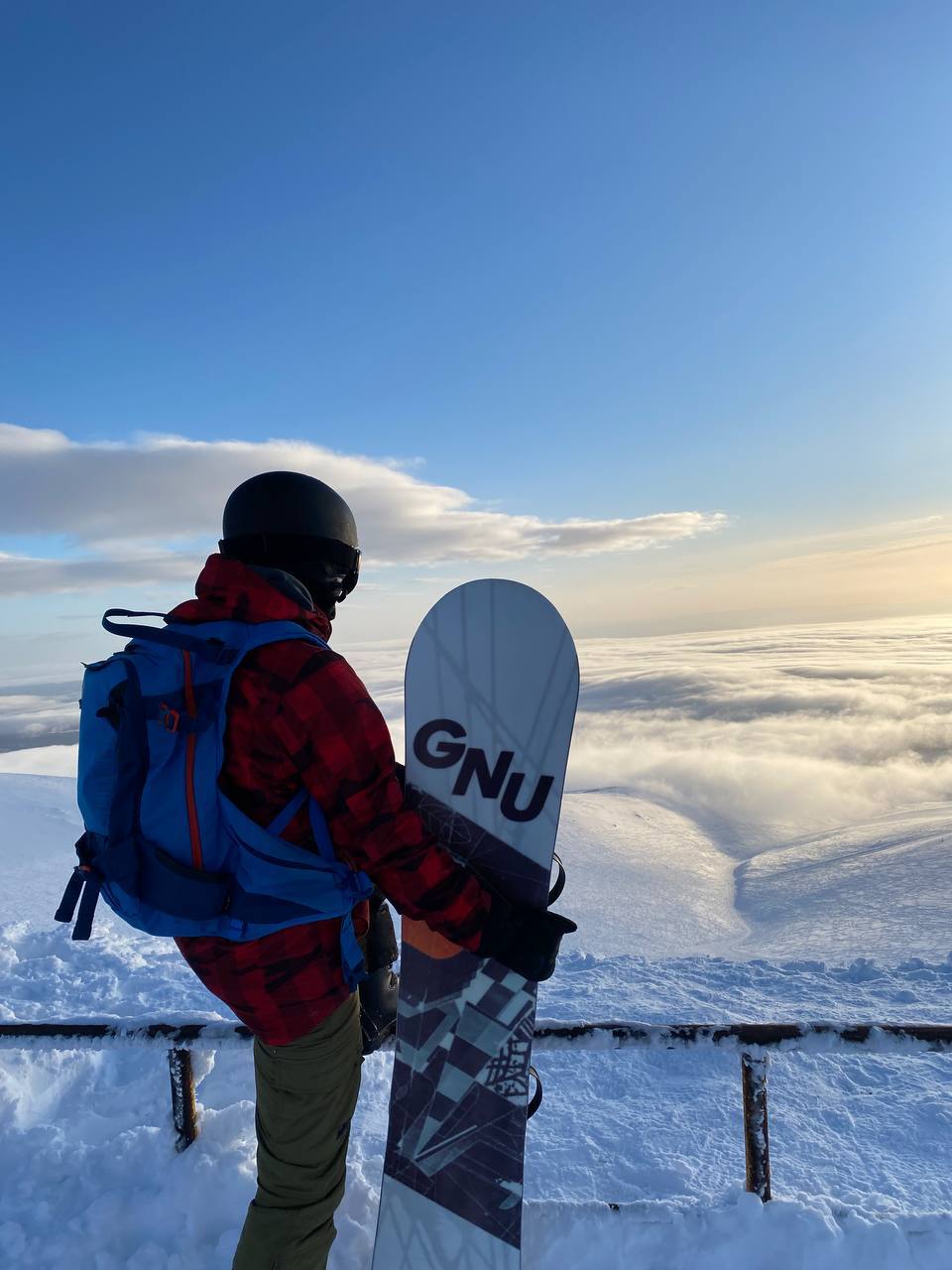 Khibiny. Above the Clouds - My, Snowboard, The mountains, Clouds, Snow, 