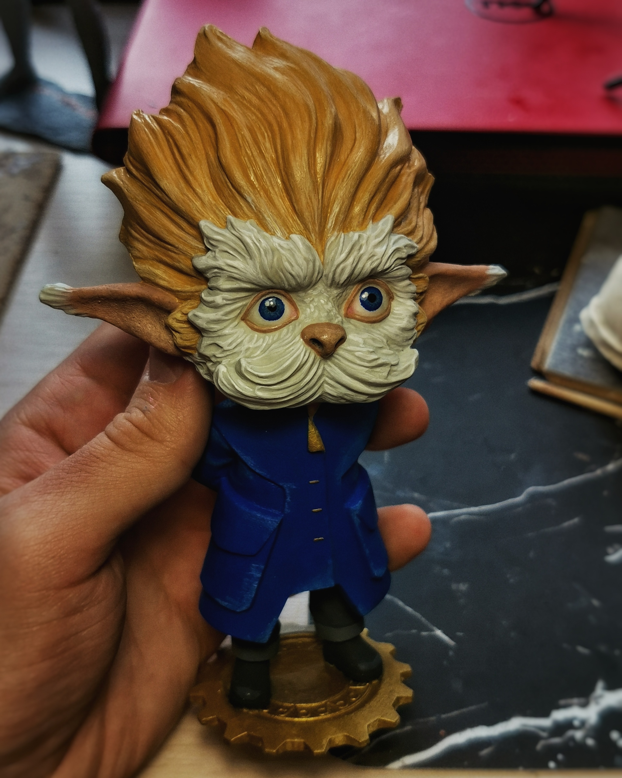 Statuette of Professor Heimerdinger (in color) - Sculpture, Creation, Arcane, Heimerdinger, Plasticine, Figurines, Лепка, Craft, Longpost, 