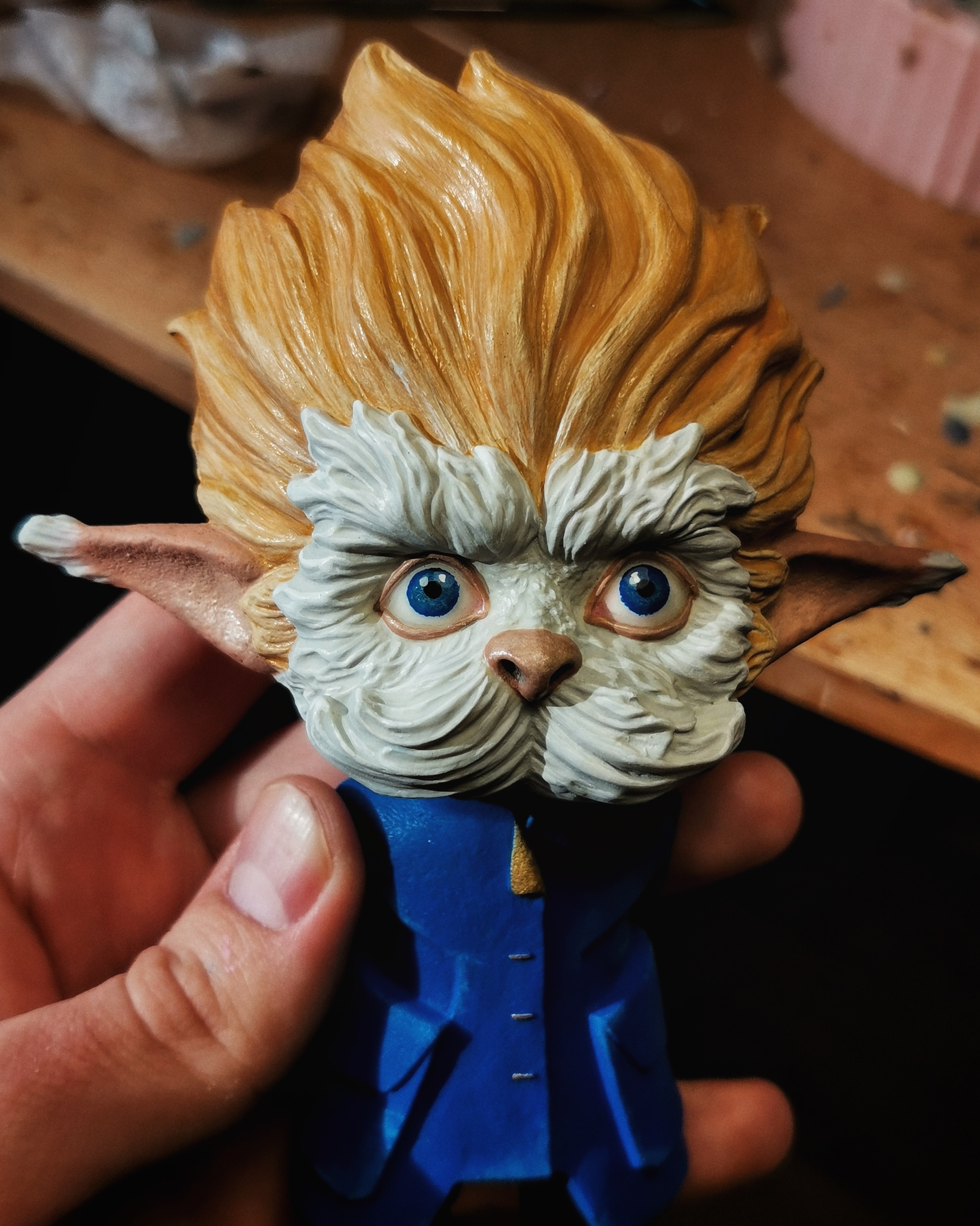 Statuette of Professor Heimerdinger (in color) - Sculpture, Creation, Arcane, Heimerdinger, Plasticine, Figurines, Лепка, Craft, Longpost, 