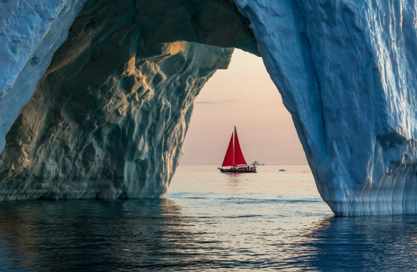 Caught the moment - The photo, Mood, Iceberg, Sailboat, Successful angle, Beautiful, 