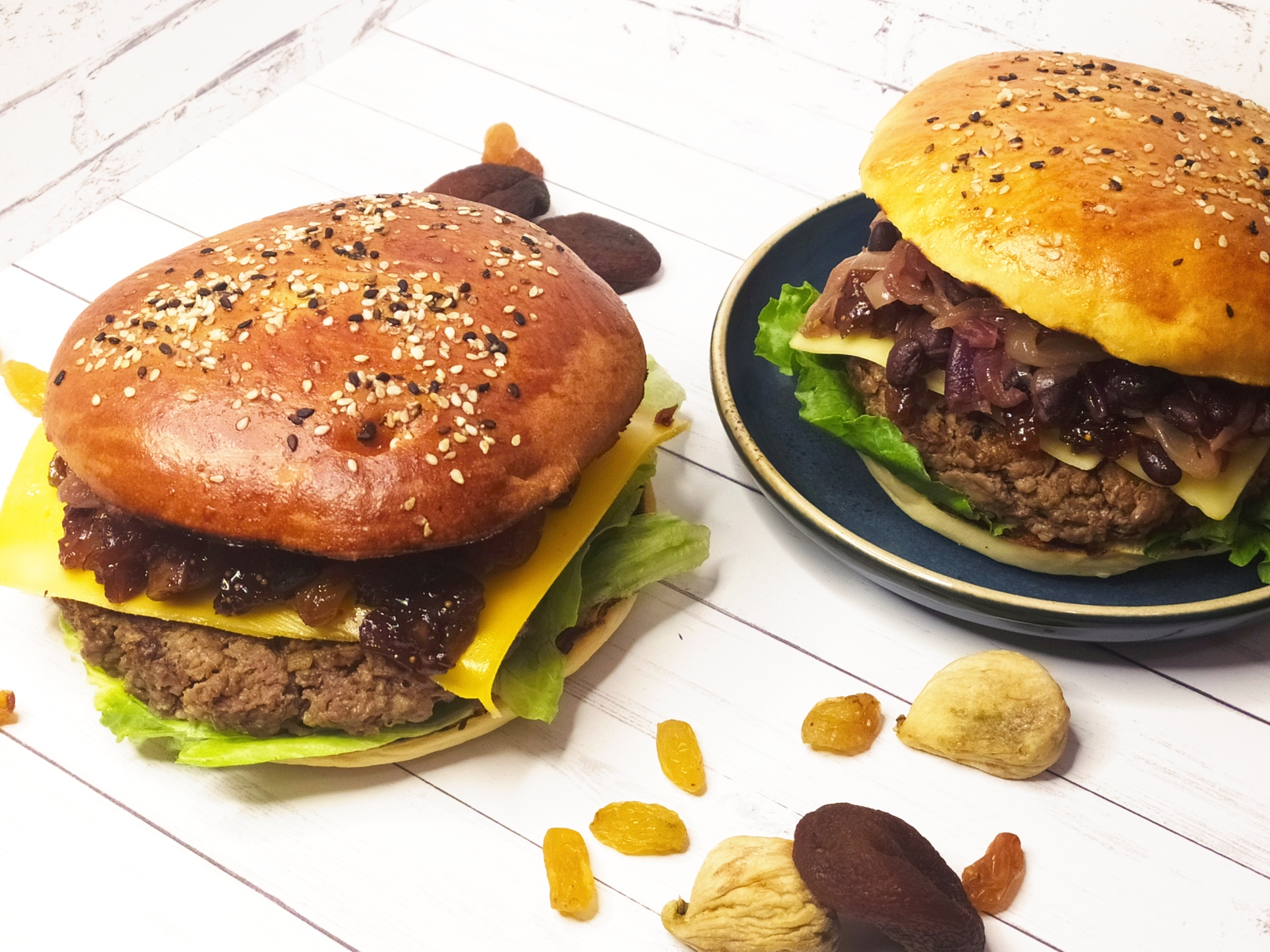 Burgers with dried fruit chutneys - My, Dried fruits, Recipe, Burger, Cinnamon, Chutney, Cheddar, Beans, Longpost, 