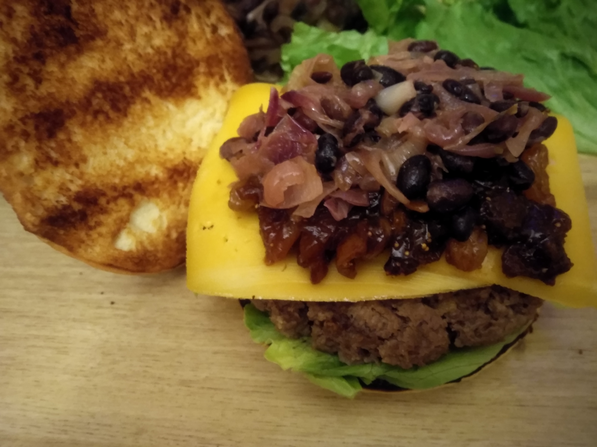 Burgers with dried fruit chutneys - My, Dried fruits, Recipe, Burger, Cinnamon, Chutney, Cheddar, Beans, Longpost, 