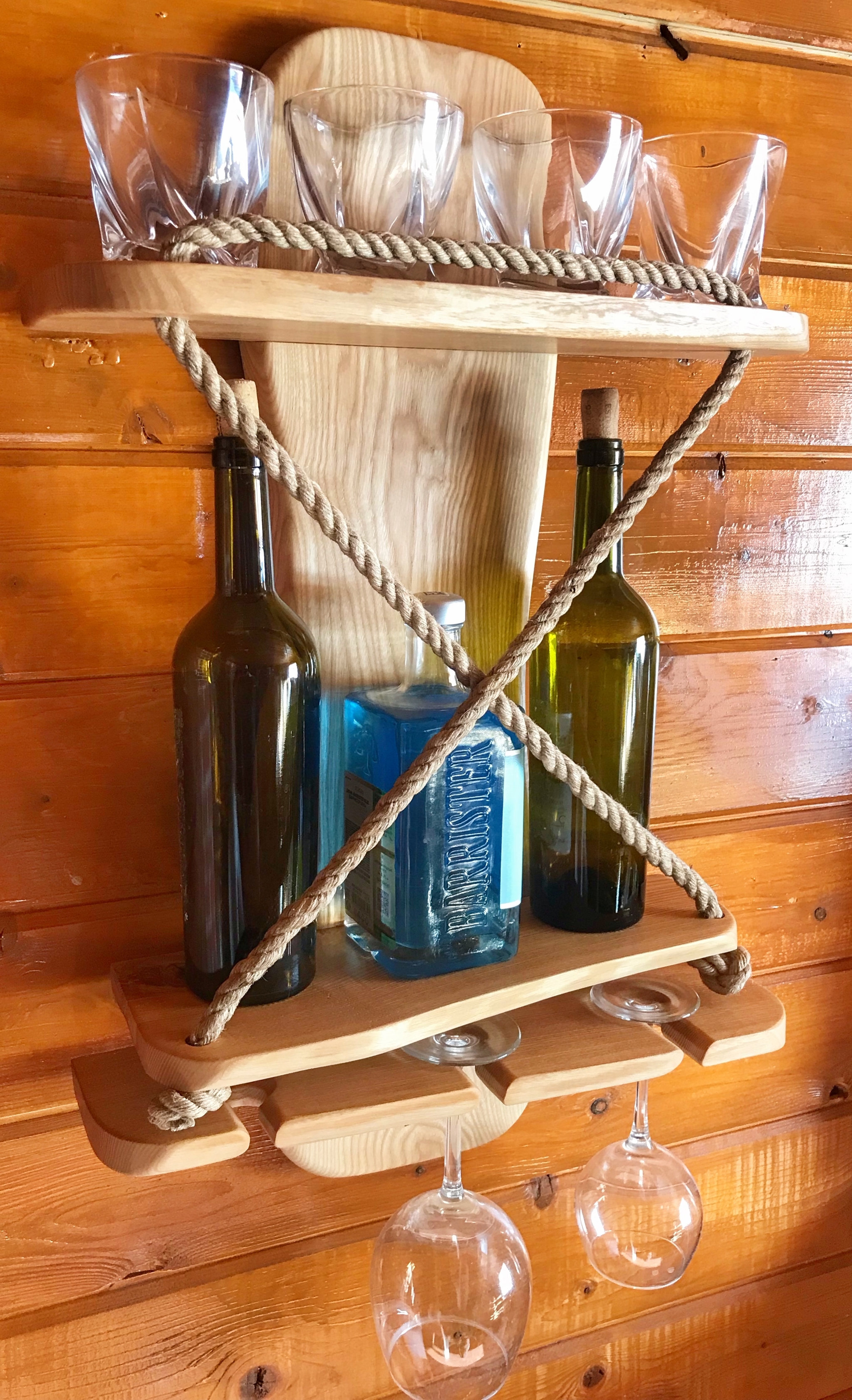 Wine shelf with your own hands - My, With your own hands, Tree, Handmade, Woodworking, Longpost, 