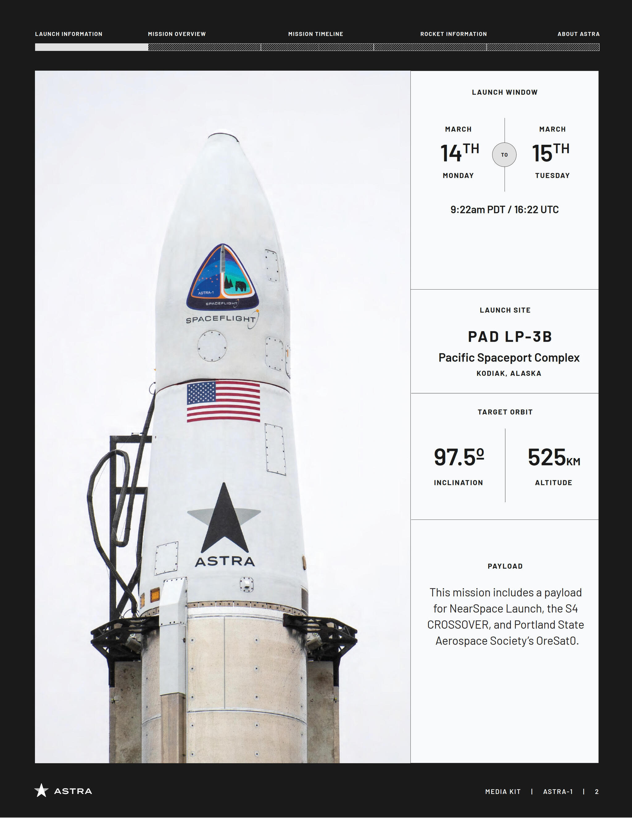 Infographics and emblems of the Astra Rocket 3 Spaceflight Astra-1 mission. March 15, 2022 - Rocket launch, Cosmonautics, Space, Technologies, Longpost, 