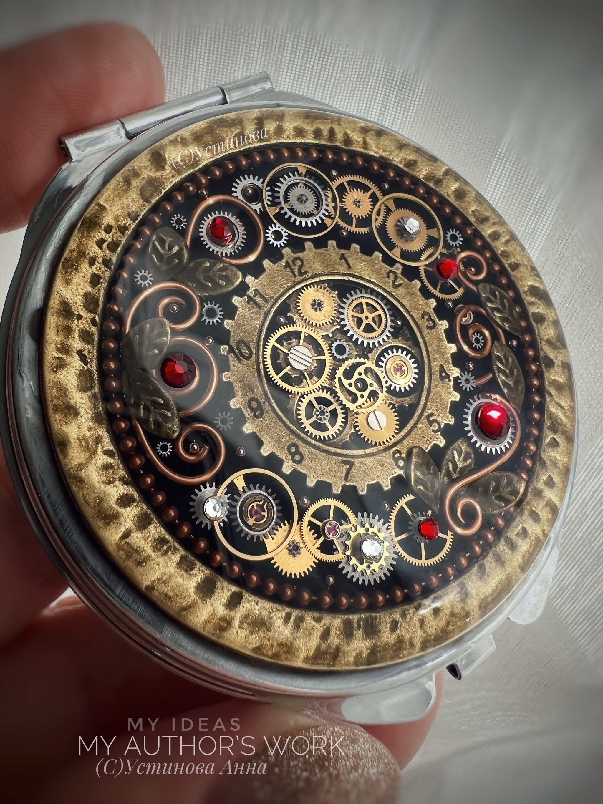 Стимпанк украшения/steampunk jewelry. Стимпанк зеркальце, моя авторская  ручная работа | Пикабу