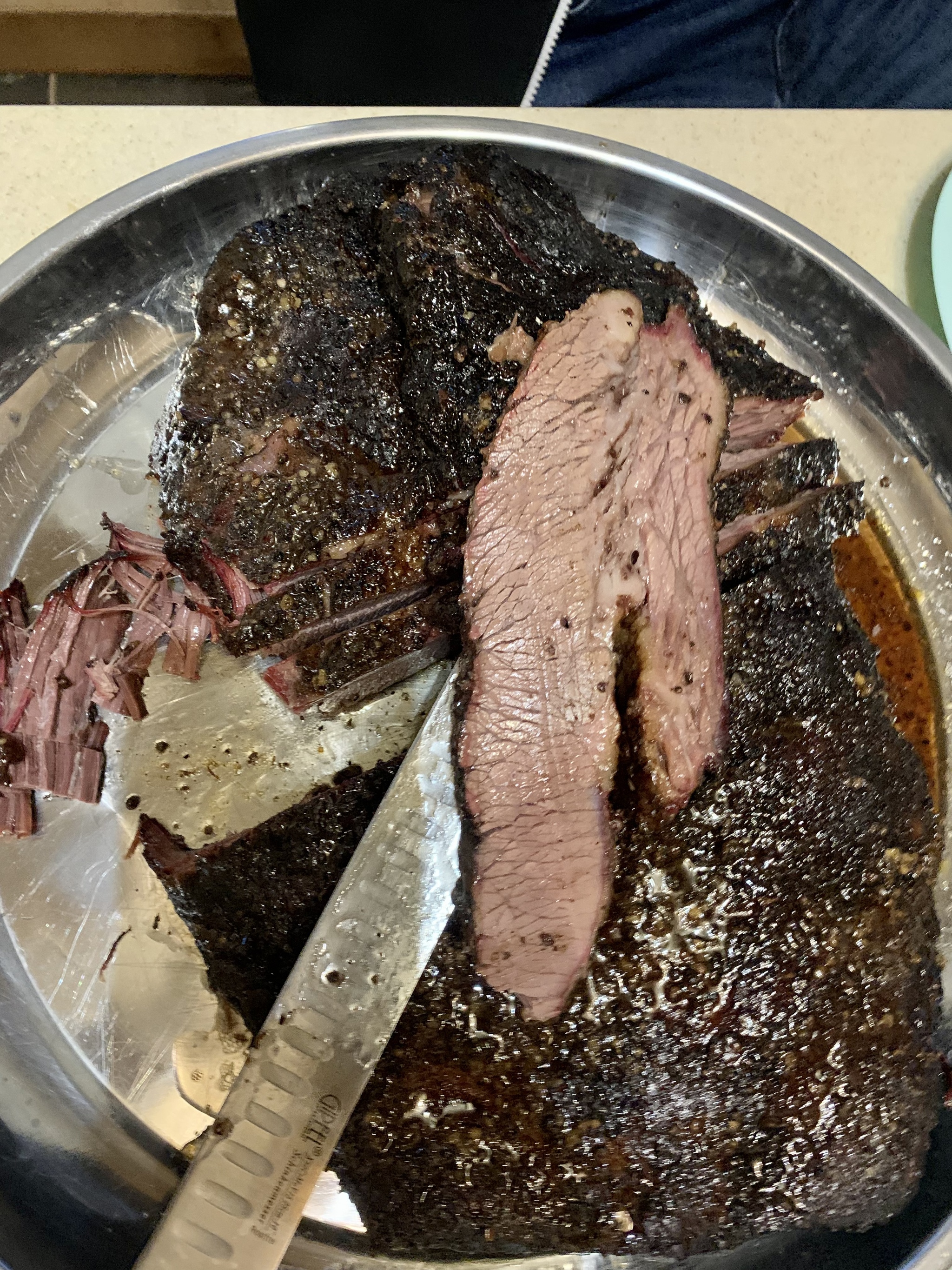 Non-raw meat! Brisket - My, Meat, Food, Beef, B-B-Q, Grill, Vertical video, The photo, For the glory of Satan, Video, Longpost, 