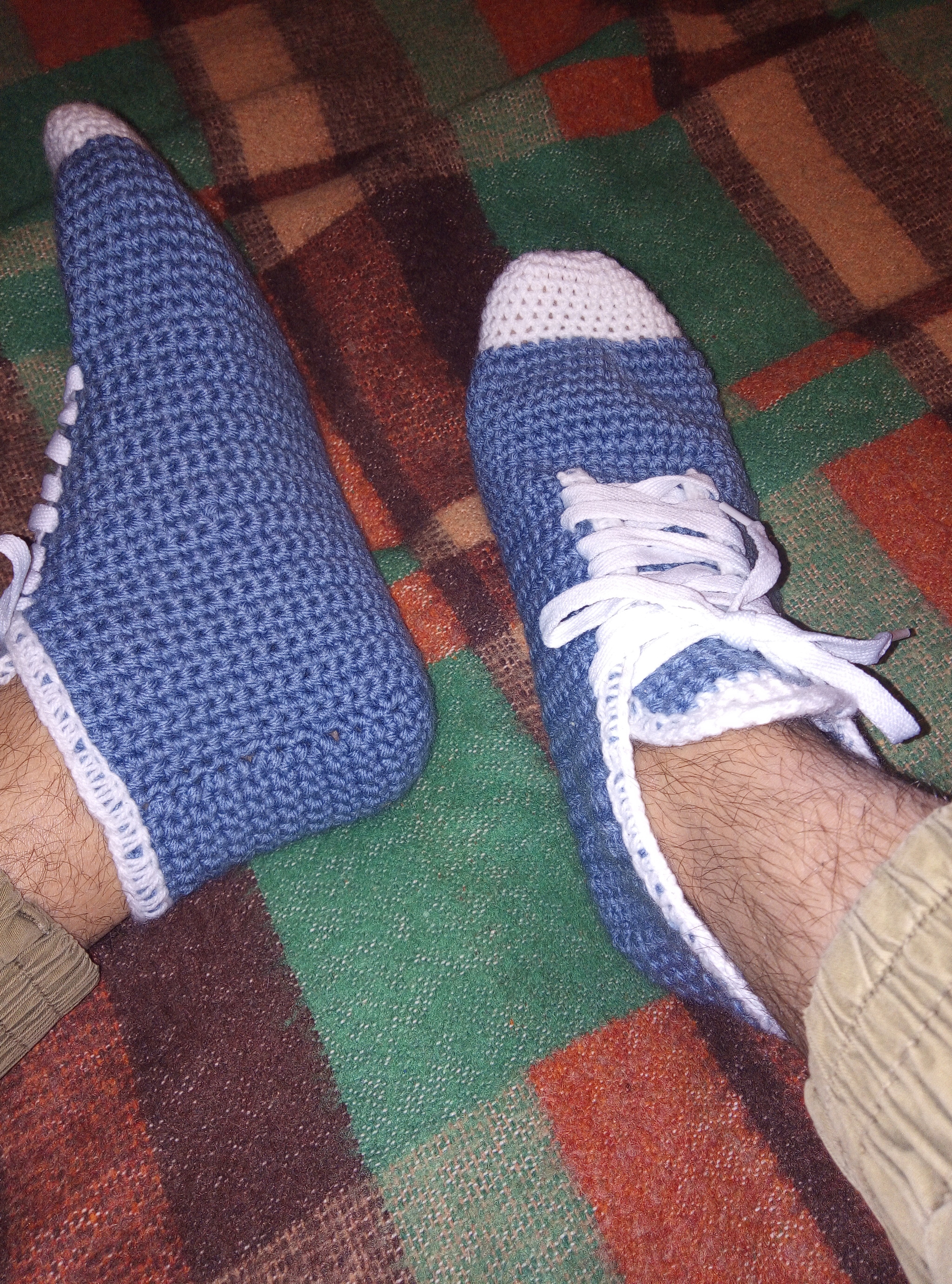 I wanted to brag. knitted sneakers))) - My, Crochet, Knitting, Presents, Wife, Socks, Love, Longpost