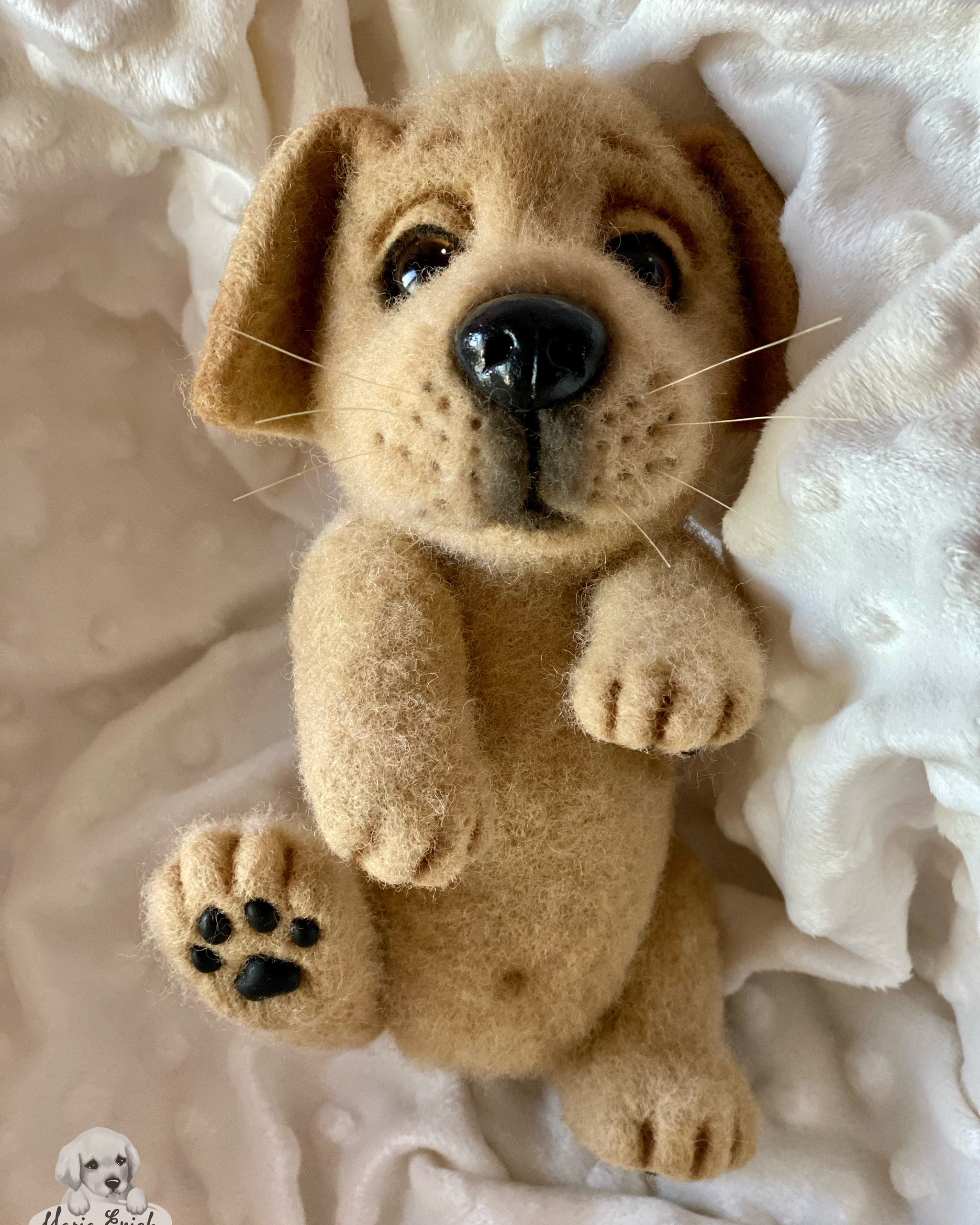 A puppy named Junior - My, Toys, Needlework without process, Presents, Handmade, Puppies, Author's toy, Decor, Longpost, 