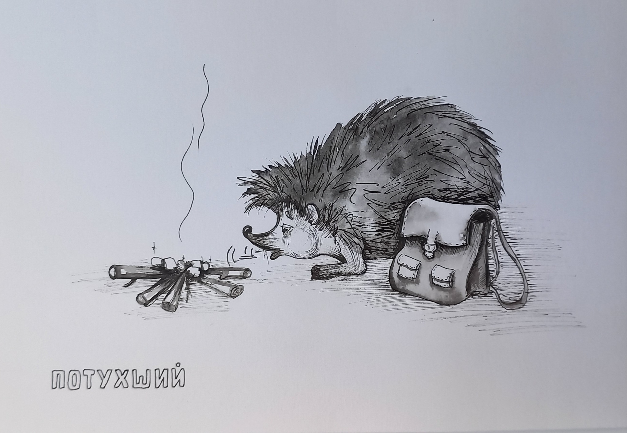 Poh Tontych - My, Drawing, Hedgehog, Longpost, Friday tag is mine