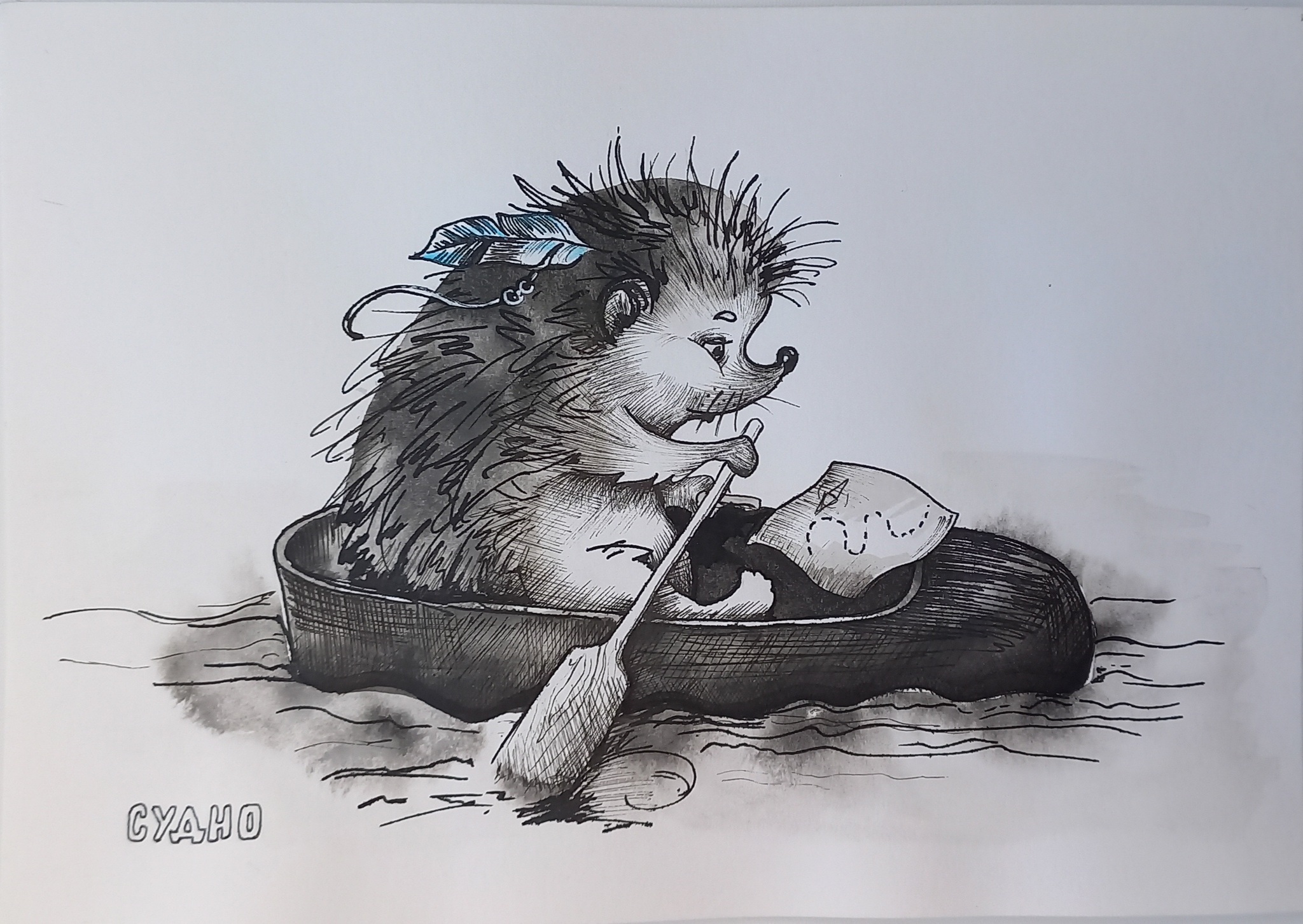 Poh Tontych - My, Drawing, Hedgehog, Longpost, Friday tag is mine