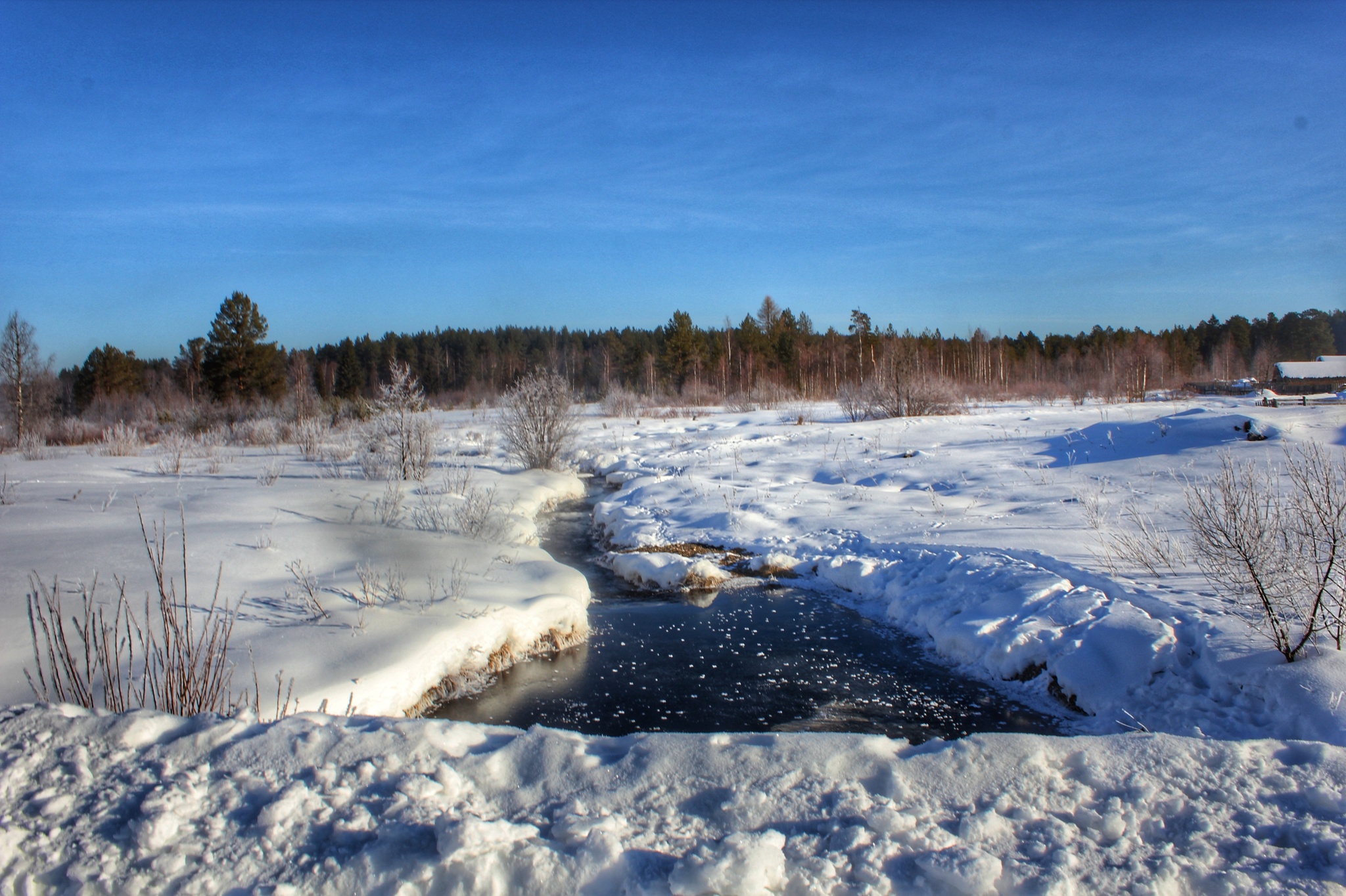 Vologda Oblast - The photo, Auto, Snow, Spring, Village