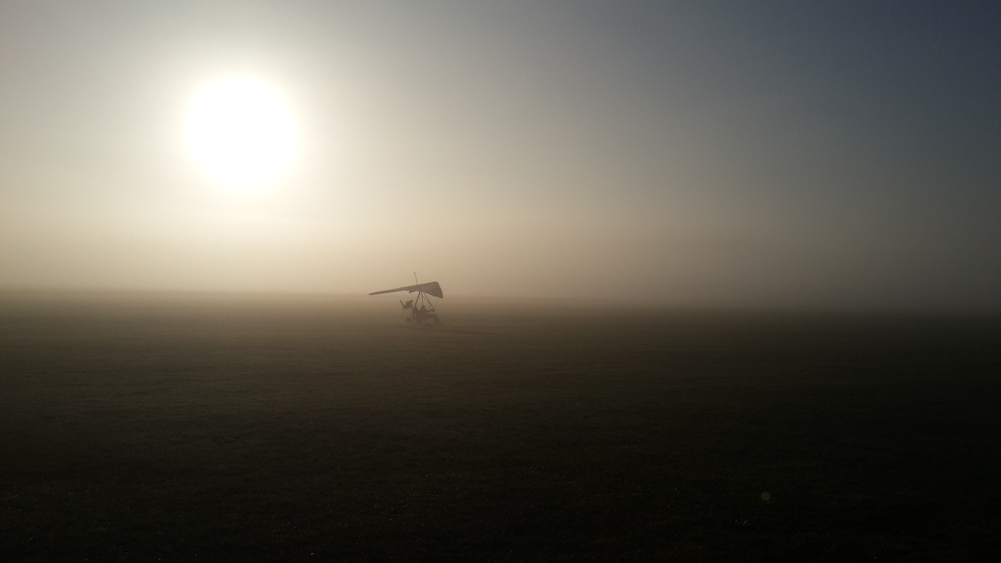 Early morning delta plane bird soars through thick fog - My, Deltalet, Hang glider, Delta, Morning, Romance, 