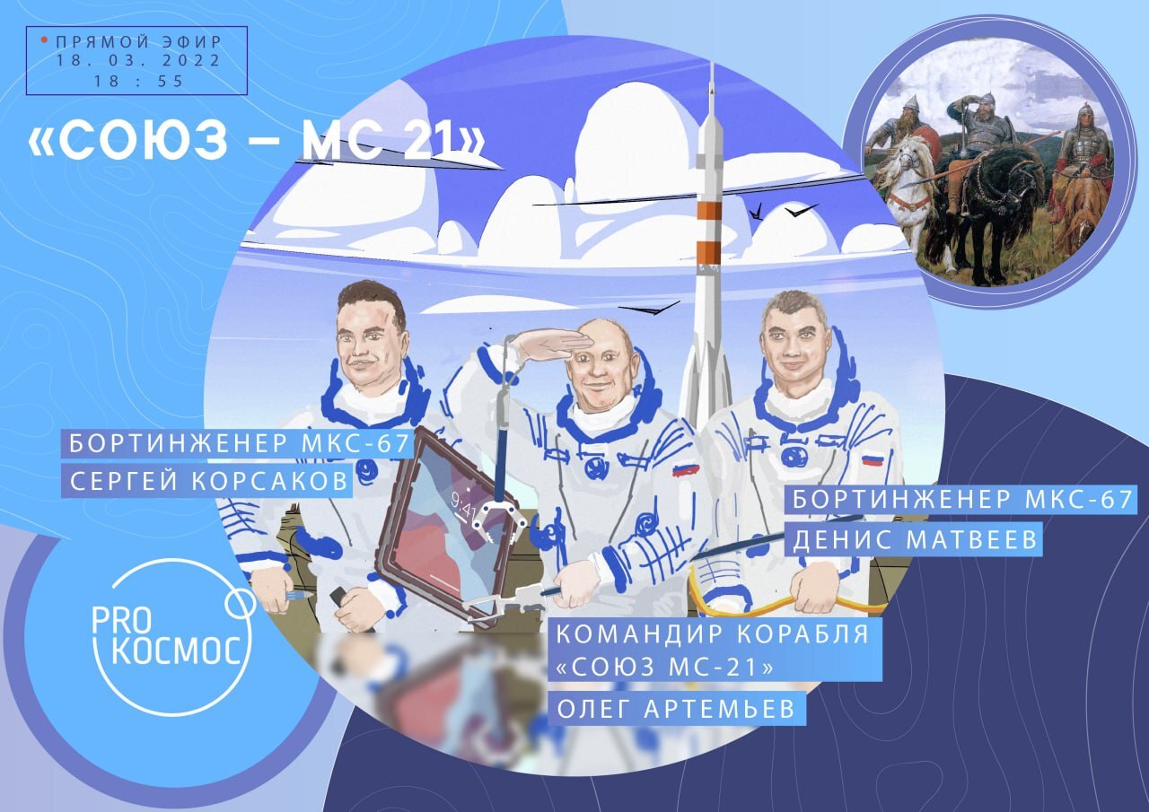 Редакция Pro Космос ушла смотреть трансляцию запуска «Союза МС-21» | Пикабу