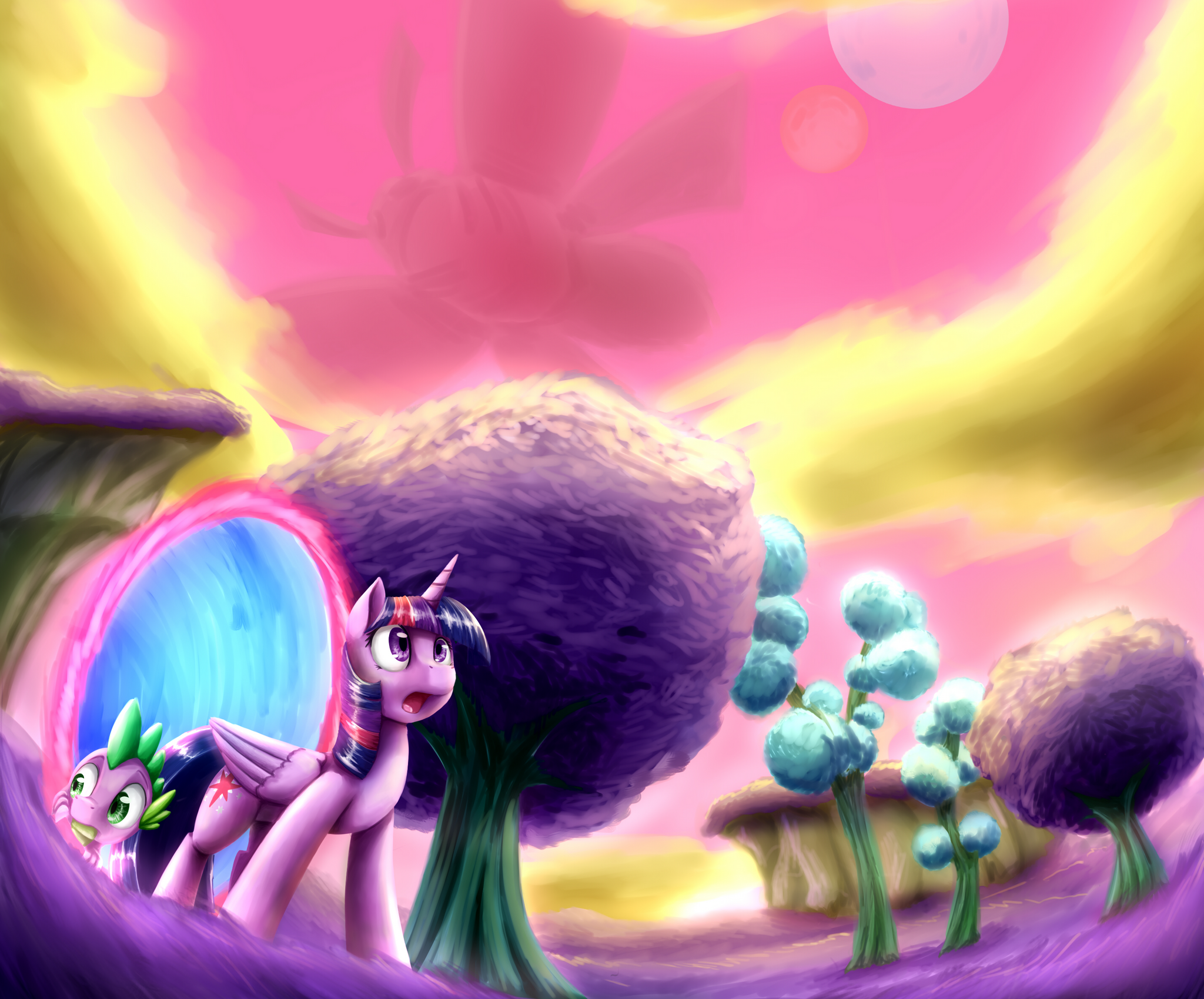 In the neighboring dimension, everything is calm - My little pony, Twilight sparkle, Spike, , Otakuap