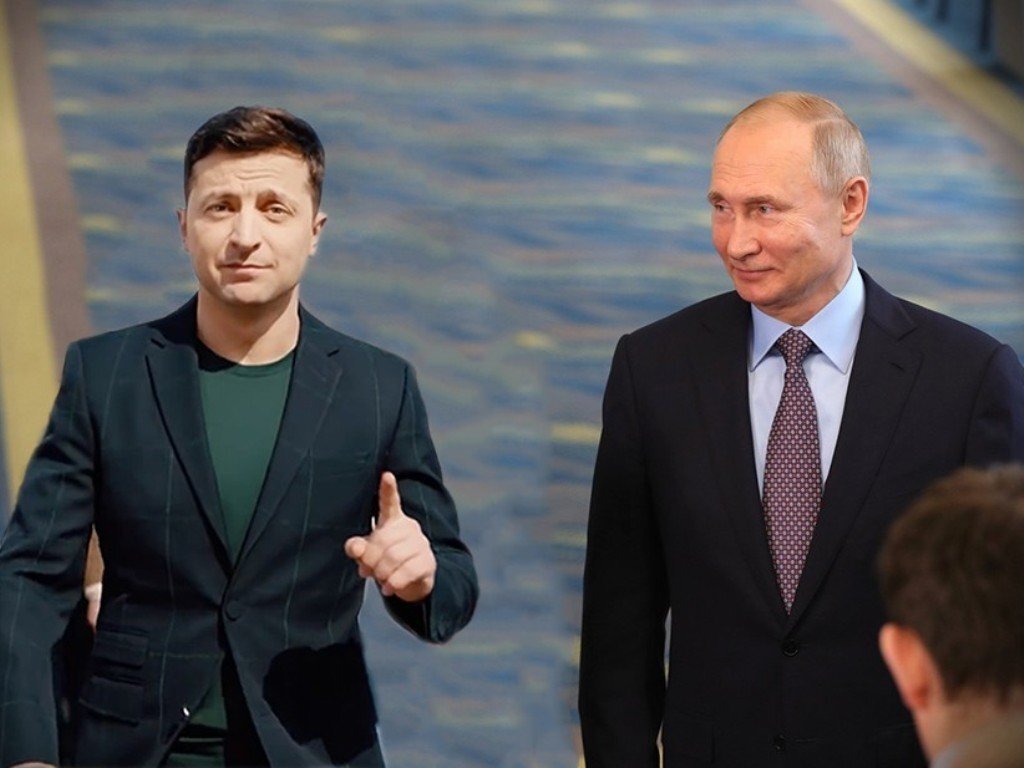 I also somehow don't see them together. - Vladimir Zelensky, Vladimir Putin, news, Humor, Screenshot, Politics