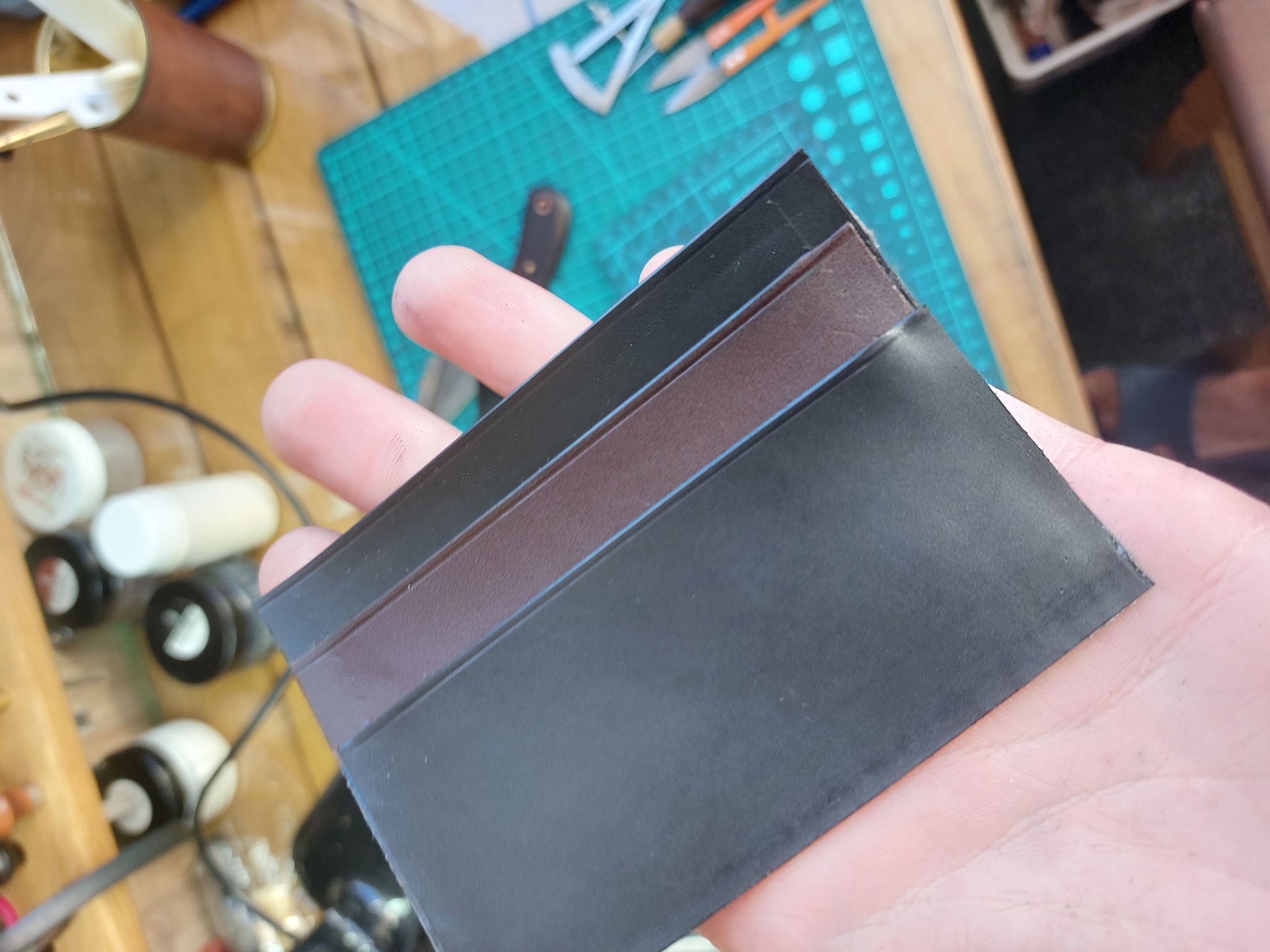 Compact card holder - Cardholder, Hand seam, Handmade, With your own hands, Natural leather, Longpost, 