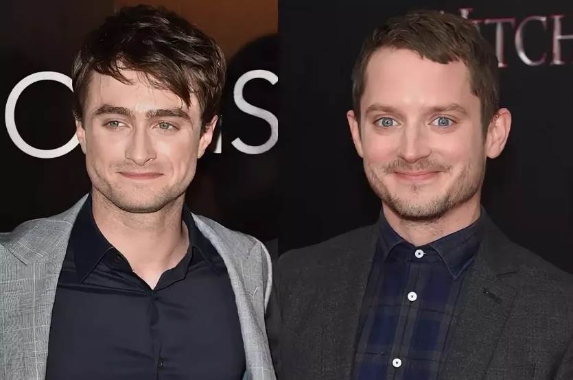 Is that right? - Daniel Radcliffe, Elijah Wood, Actors and actresses, Celebrities, Storyboard, Jimmy Fallon, Interview, Fans, Fans, Longpost, Comparison, The photo, 