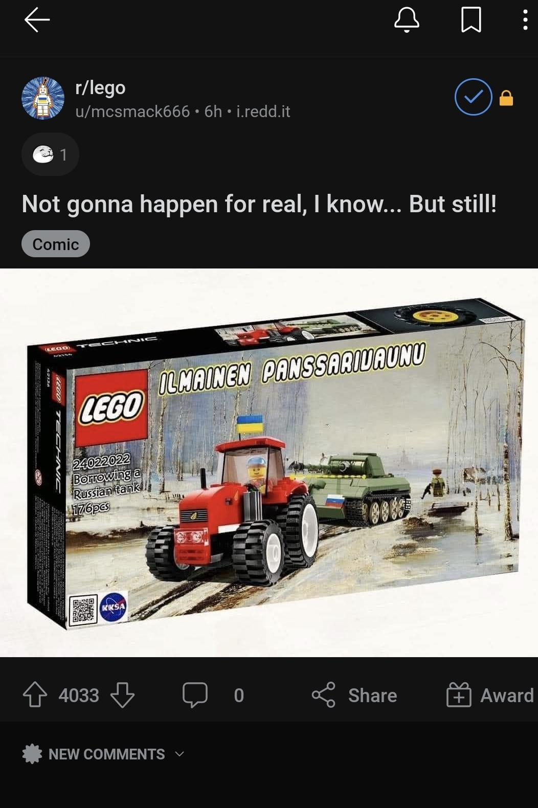 Found a post here on reddit, but nothing that tank in the picture of the Nazi Panther? - My, Reddit, Lego technic, Tanks