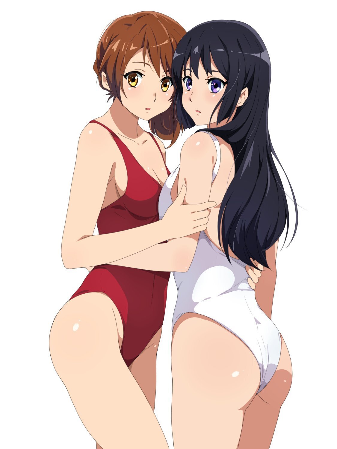 Duet - NSFW, Anime, Anime art, Hibike! Euphonium, Kumiko oumae, Swimsuit, Kousaka reina, 