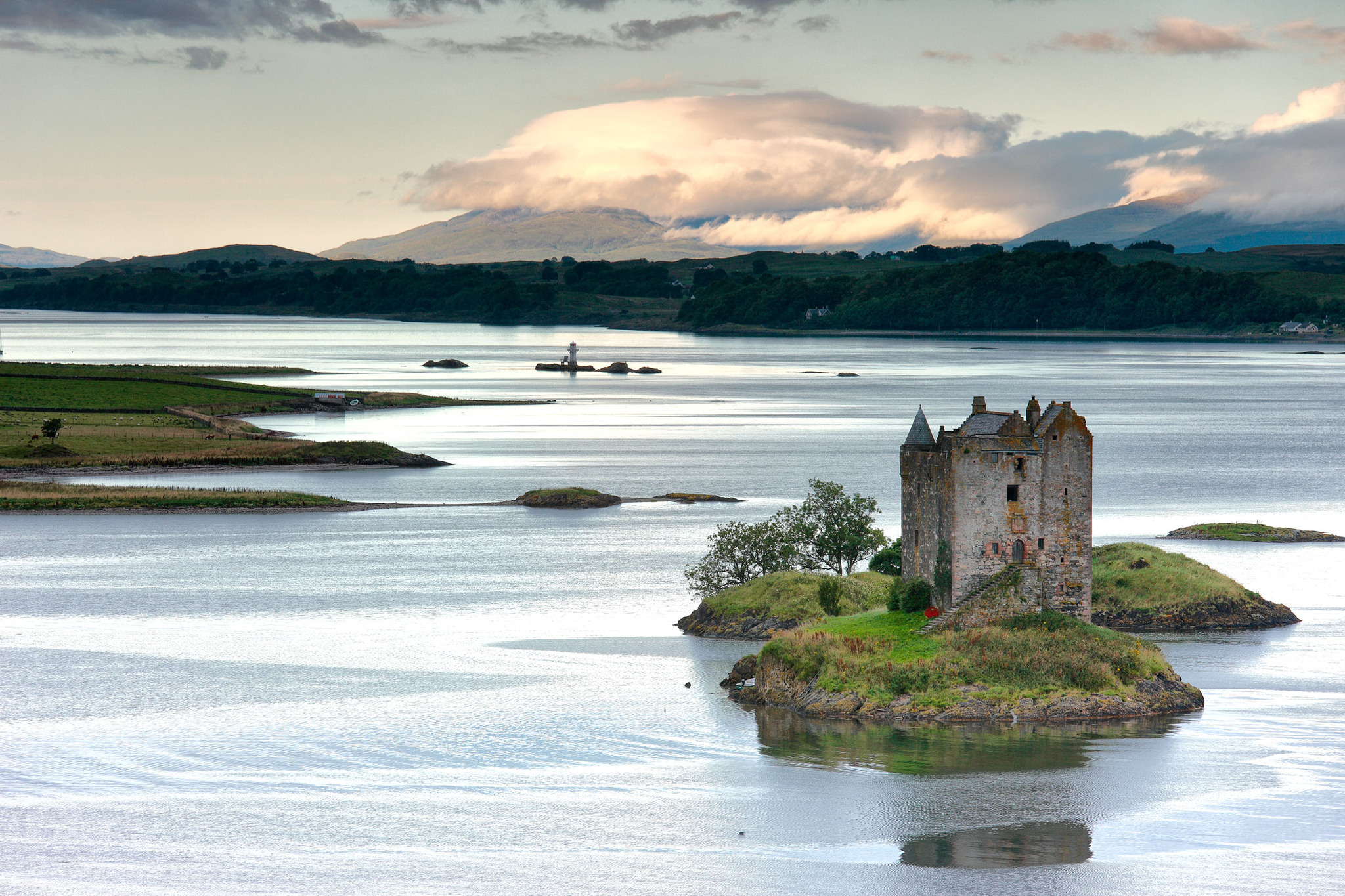 Stalker Castle in Scotland - Lock, Scotland, Sunset, River, Story, Stalker, 