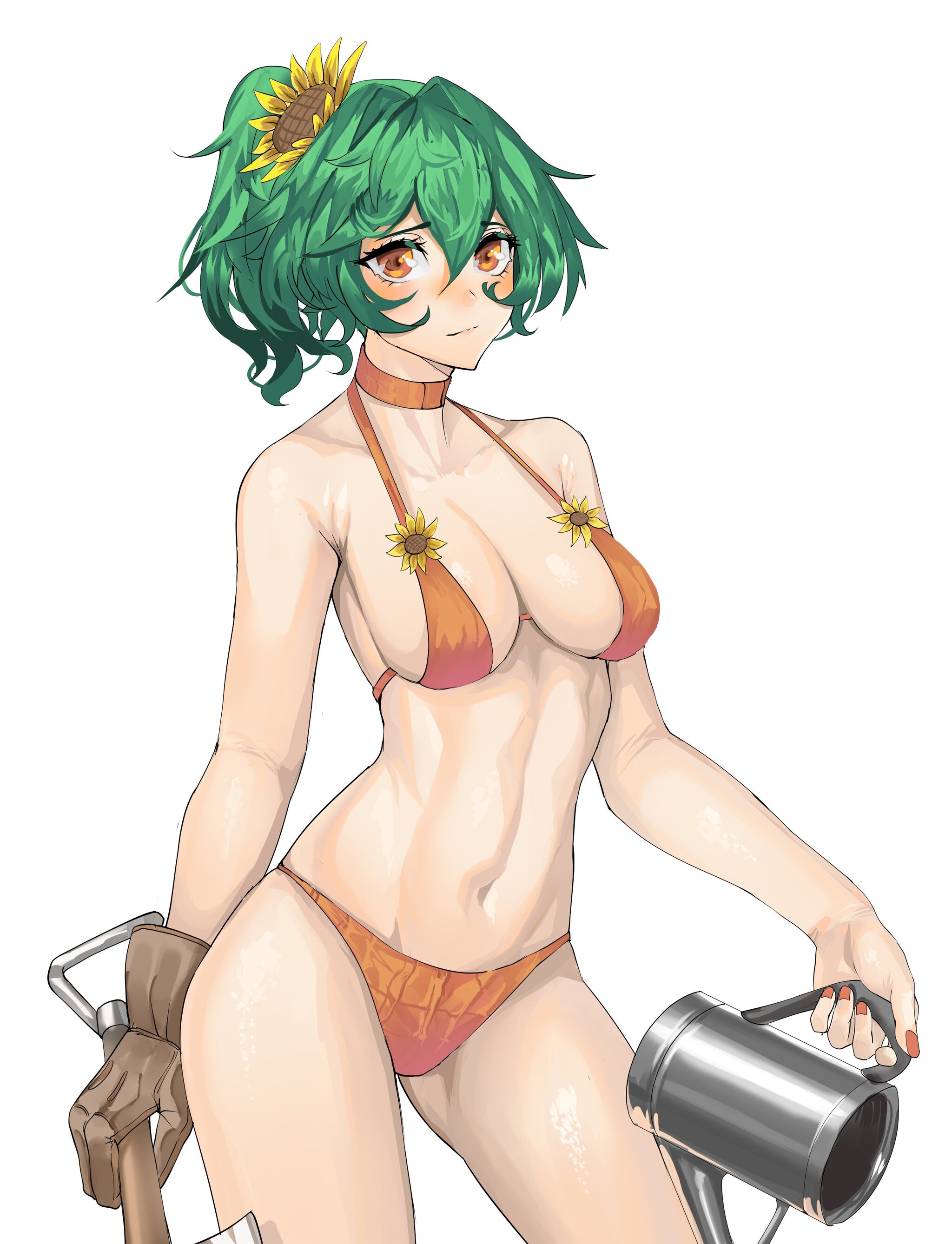 Kazami Yuuka - NSFW, Touhou, Kazami Yuuka, Аниме, Anime Art, Купальник, Сиськи, Чокер, Рисованная эротика, Эротика, Tomatolover16, 