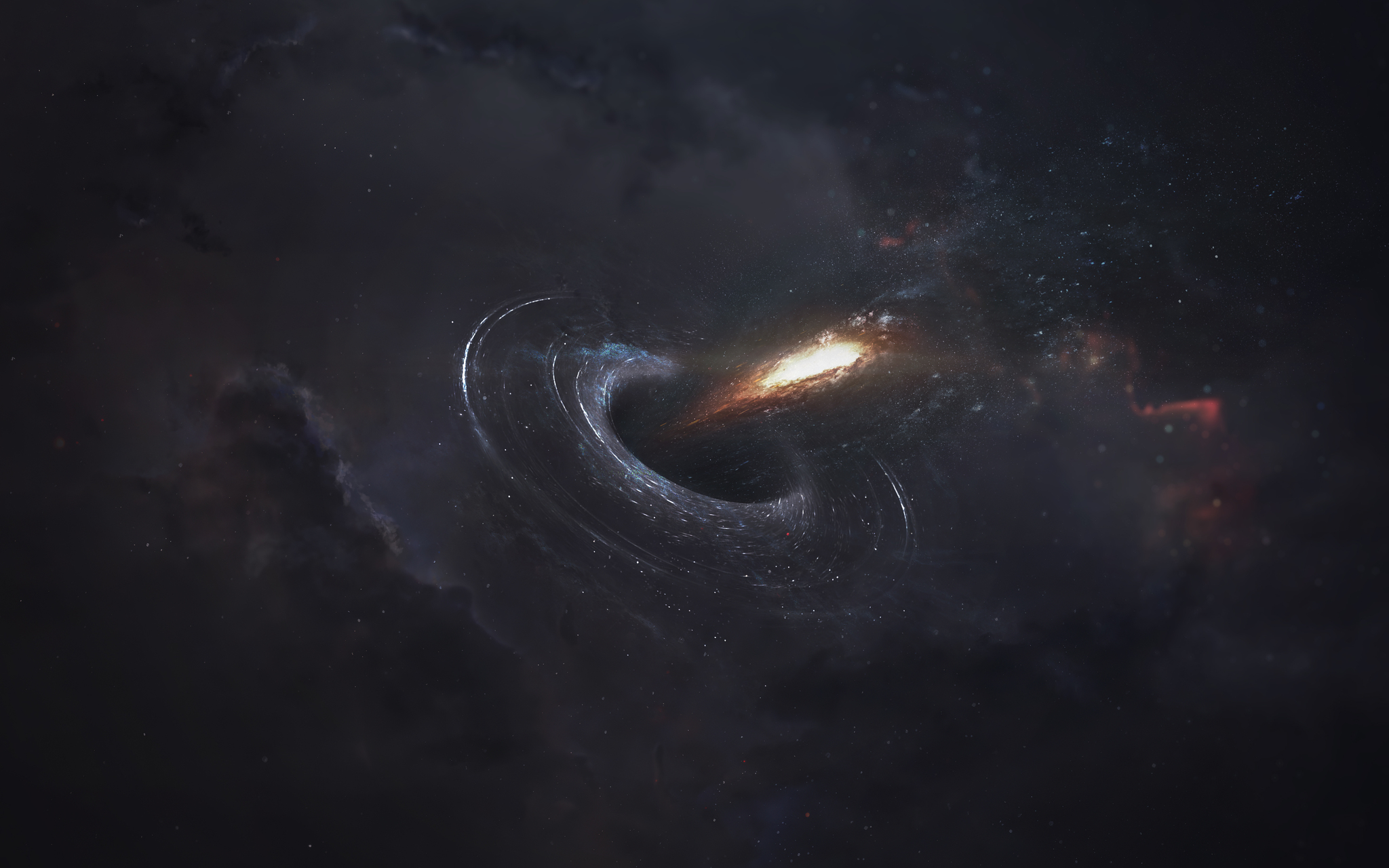 Galaxy Eater - My, Art, Space, 3D, Black hole, NASA, Galaxy, Stars, Render, Photoshop, Photoshop master, 