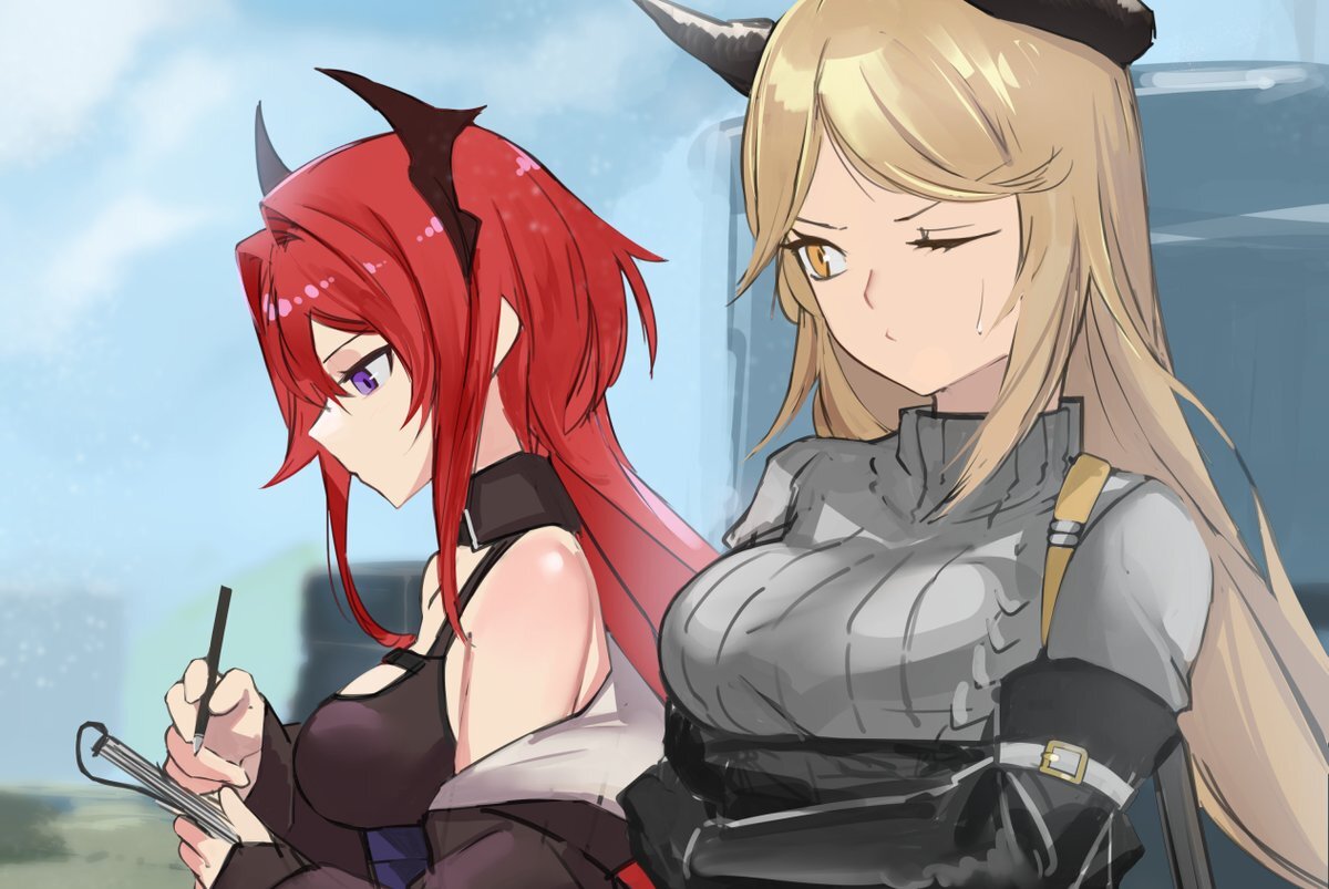 Arknights operators - Anime, Anime art, Arknights, Texas (Arknights), Kaltsit, Saileach, Surtr, Meteorite (Arknights), Gavial, Ling, Fiammetta, Mostima, Amiya, Mulberry, Exusiai, Longpost, 