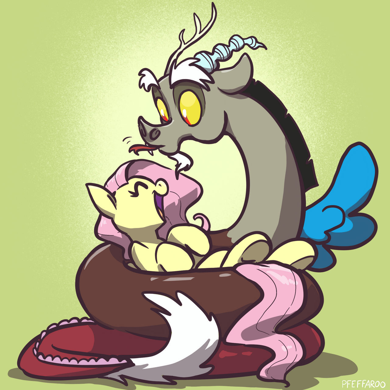 Discord screws up and makes a snake SSS - My little pony, Fluttershy, MLP Discord, , Pfeffaroo