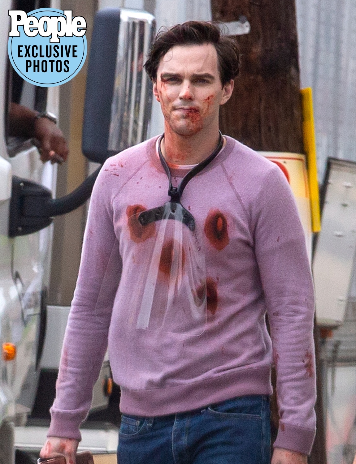 Nicolas Cage and Nicholas Hoult on the set of Renfield - Actors and actresses, Nicolas Cage, Nicholas Hoult, Vampires, Dracula, Longpost, Photos from filming, 