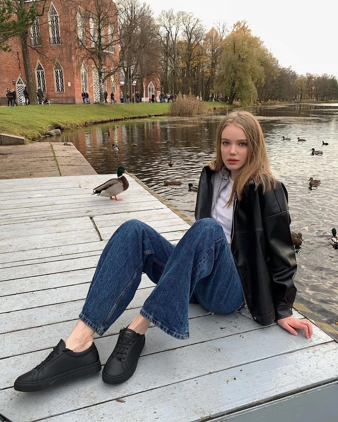 In Tsarskoselsky Park - Girls, The photo, Blonde, Long hair, 