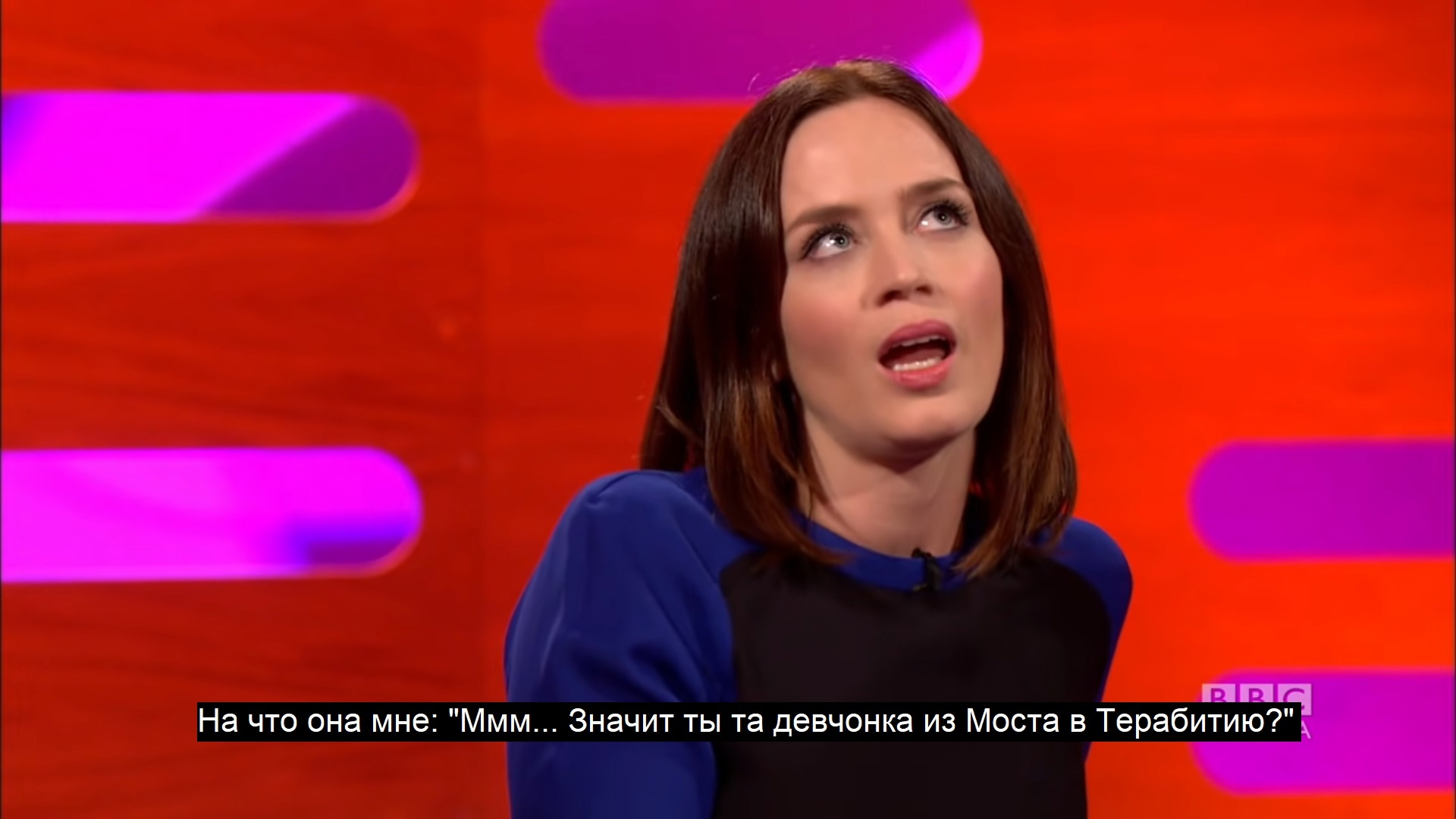 Awkward situation - Emily Blunt, Actors and actresses, Celebrities, Fans, Fans, Storyboard, The Graham Norton Show, Movies, From the network, The Devil Wears a Prada, Awkward moment, Awkwardness, Longpost, 