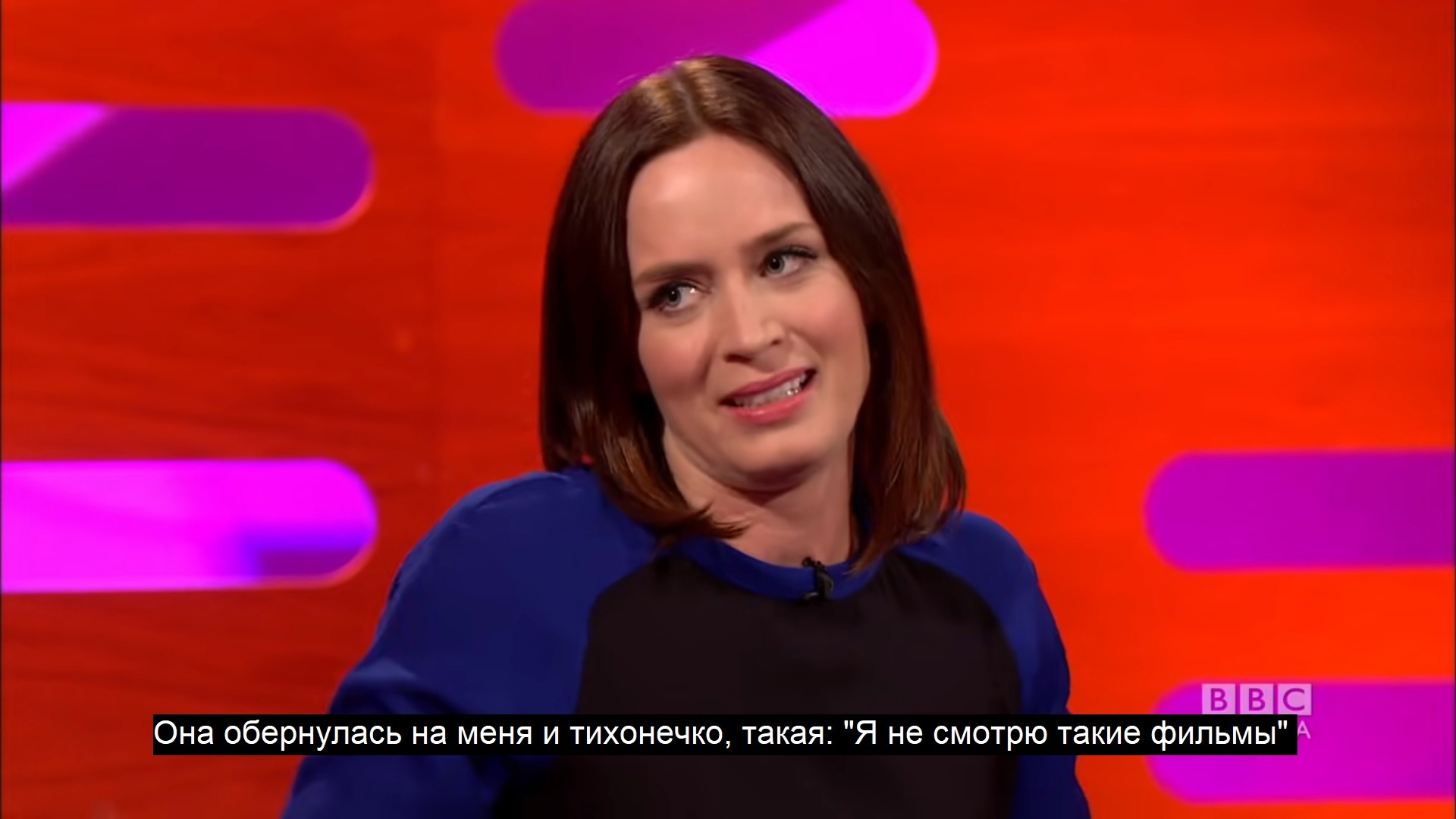 Awkward situation - Emily Blunt, Actors and actresses, Celebrities, Fans, Fans, Storyboard, The Graham Norton Show, Movies, From the network, The Devil Wears a Prada, Awkward moment, Awkwardness, Longpost, 