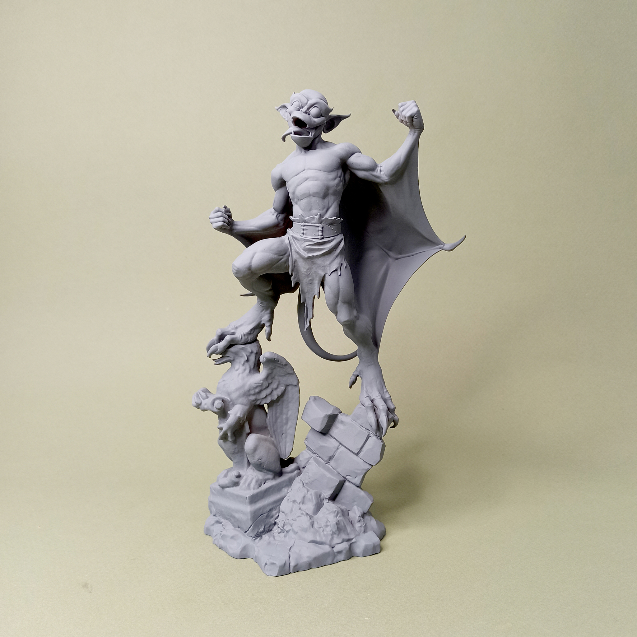 LEXINGTON - My, 3D печать, Miniature, Skulpture, Sculpture, Gargoyle, Gargoyles, Scale model, Longpost, Needlework without process, 