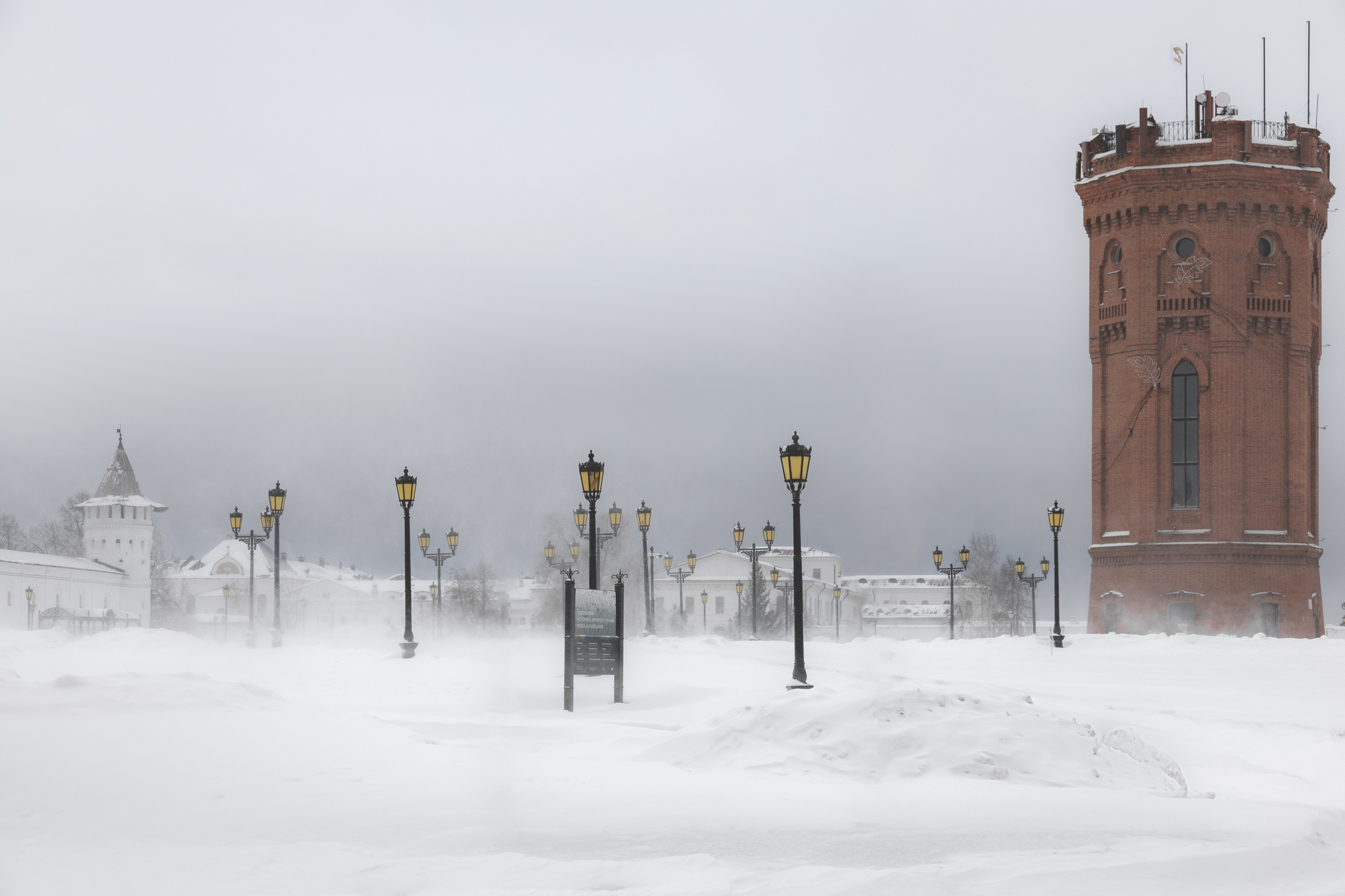 Cloudy March morning - My, Tobolsk, Town, March, Blizzard, The photo, 